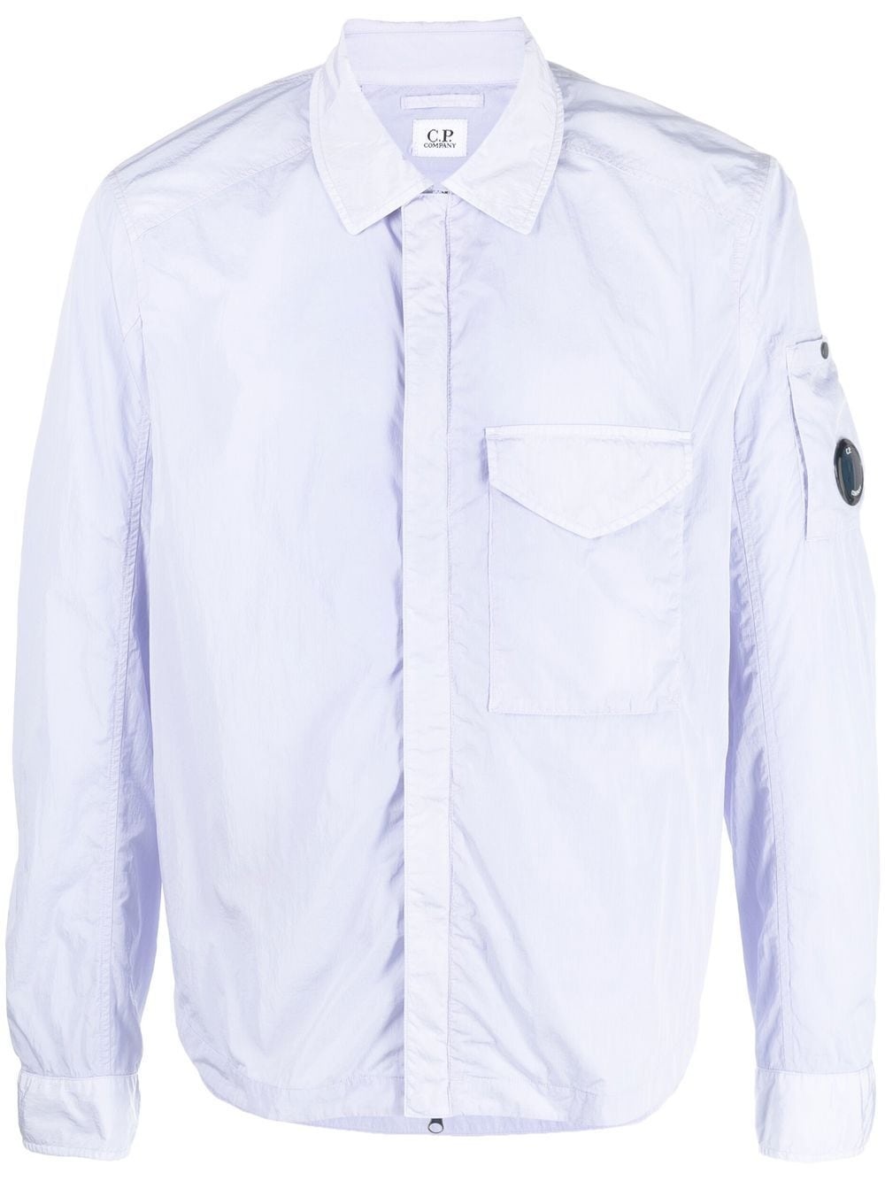 Lens-detail lightweight shirt jacket - 1