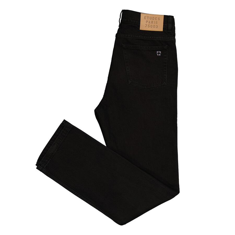 Etudes Men's Black Rinsed Relic Denim Jeans - 7