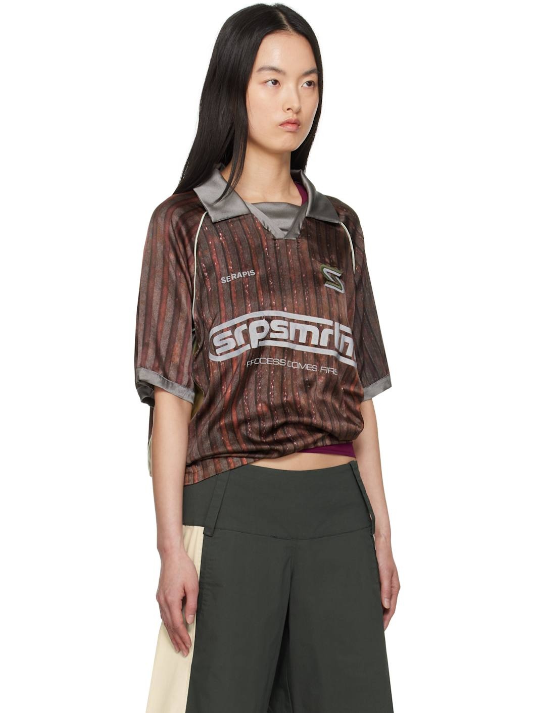 Burgundy & Yellow Aub Stripes Polo - 2