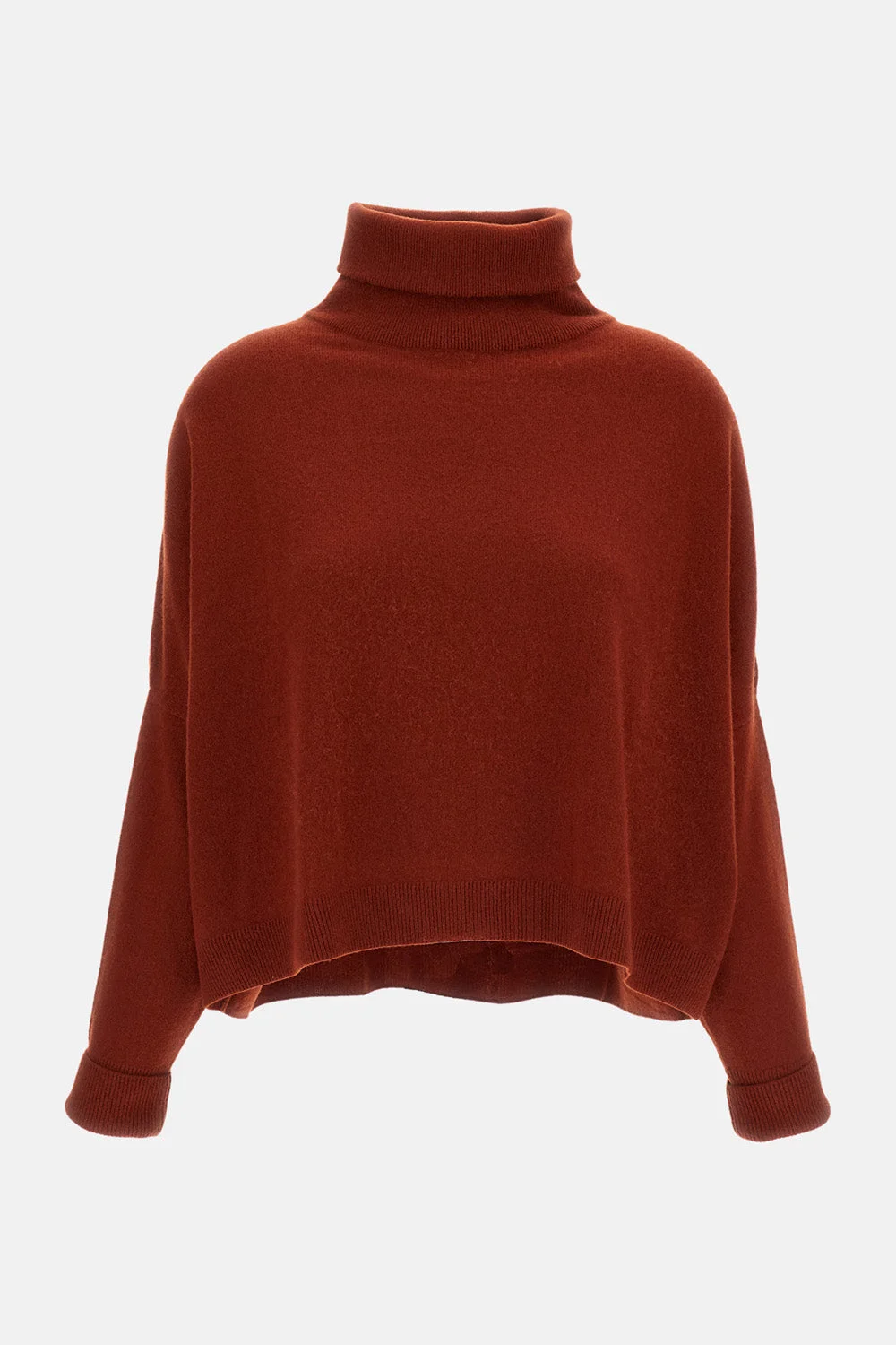 MAGLIA OVERSIZE A COLLO ALTO IN CASHMERE - 1