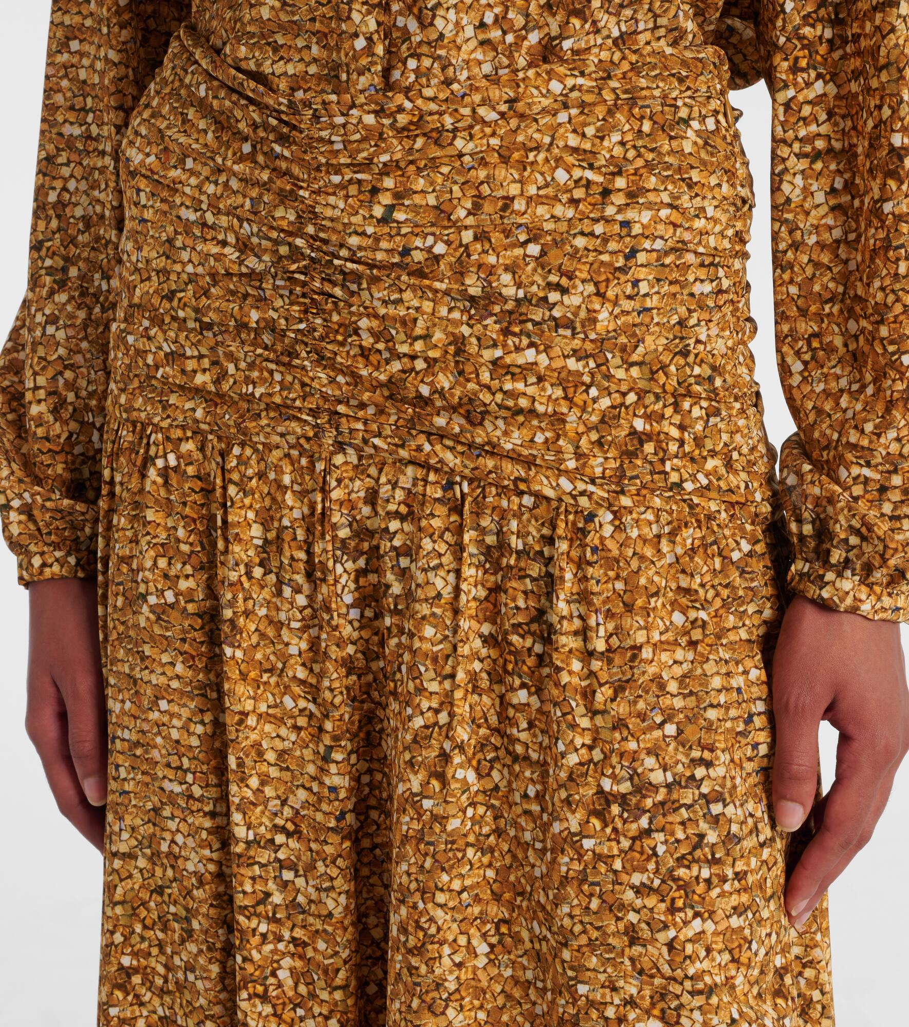 Syana printed silk-blend maxi skirt - 4