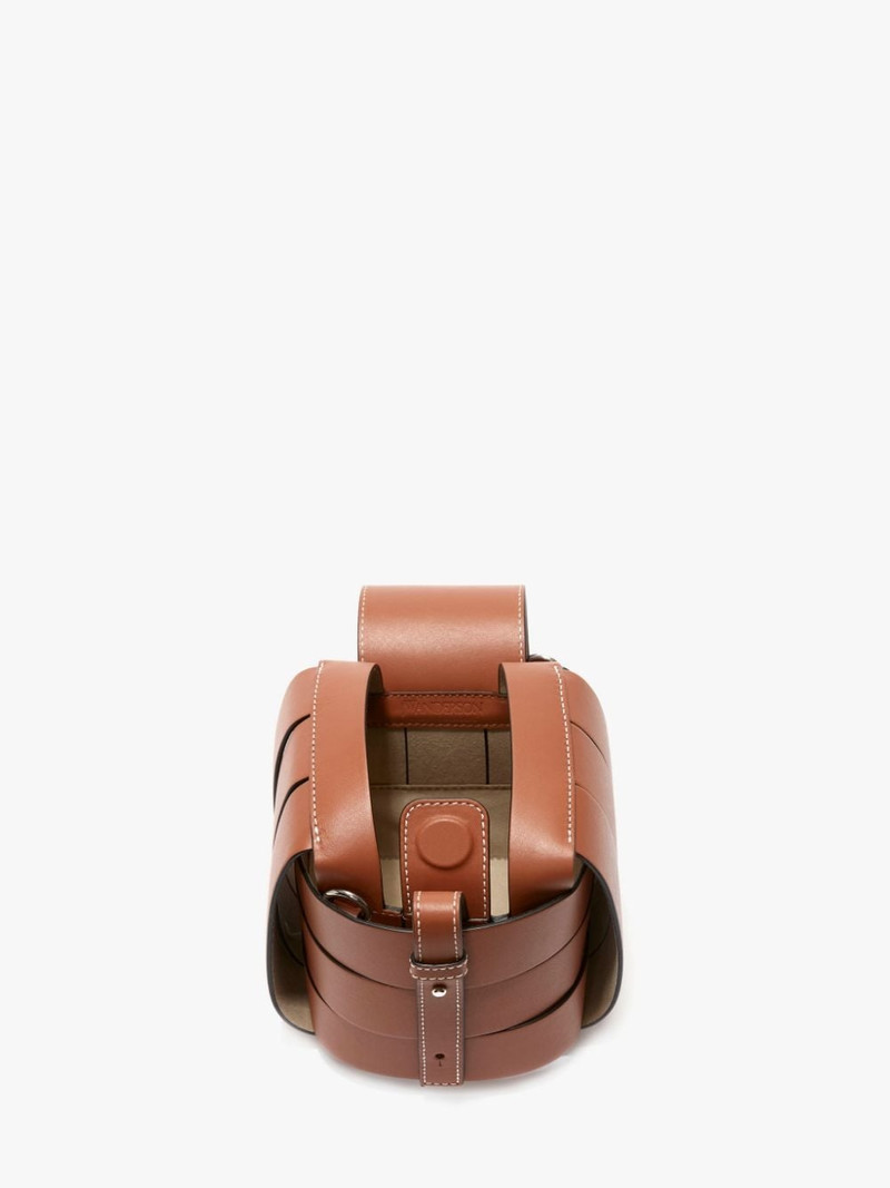 KNOT BAG - LEATHER TOP HANDLE BAG WITH CROSSBODY STRAP 4