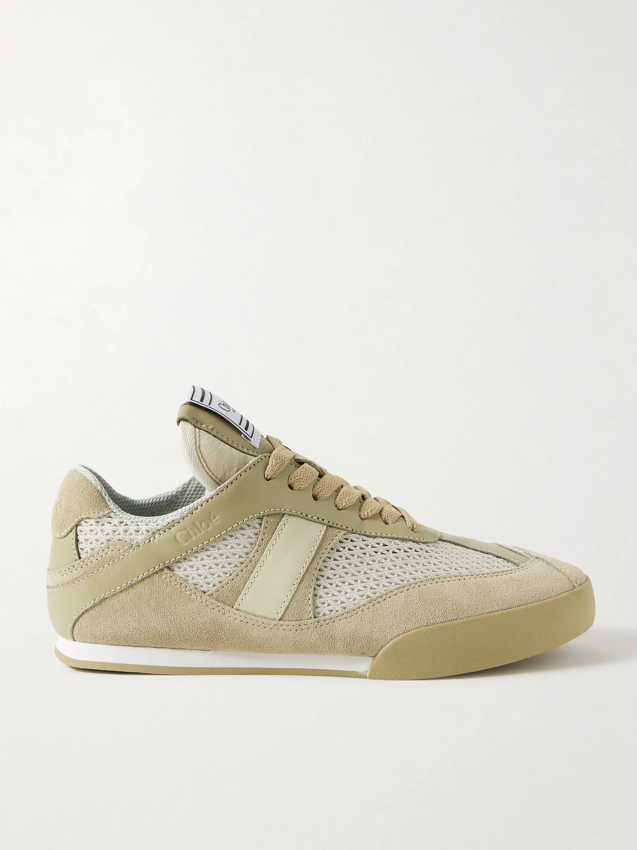 Kick Leather And Suede-trimmed Mesh Sneakers - 1