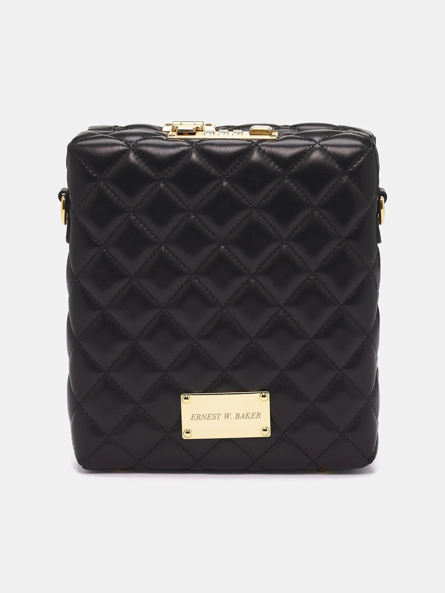 Black Quilted Leather Present Bag - 1