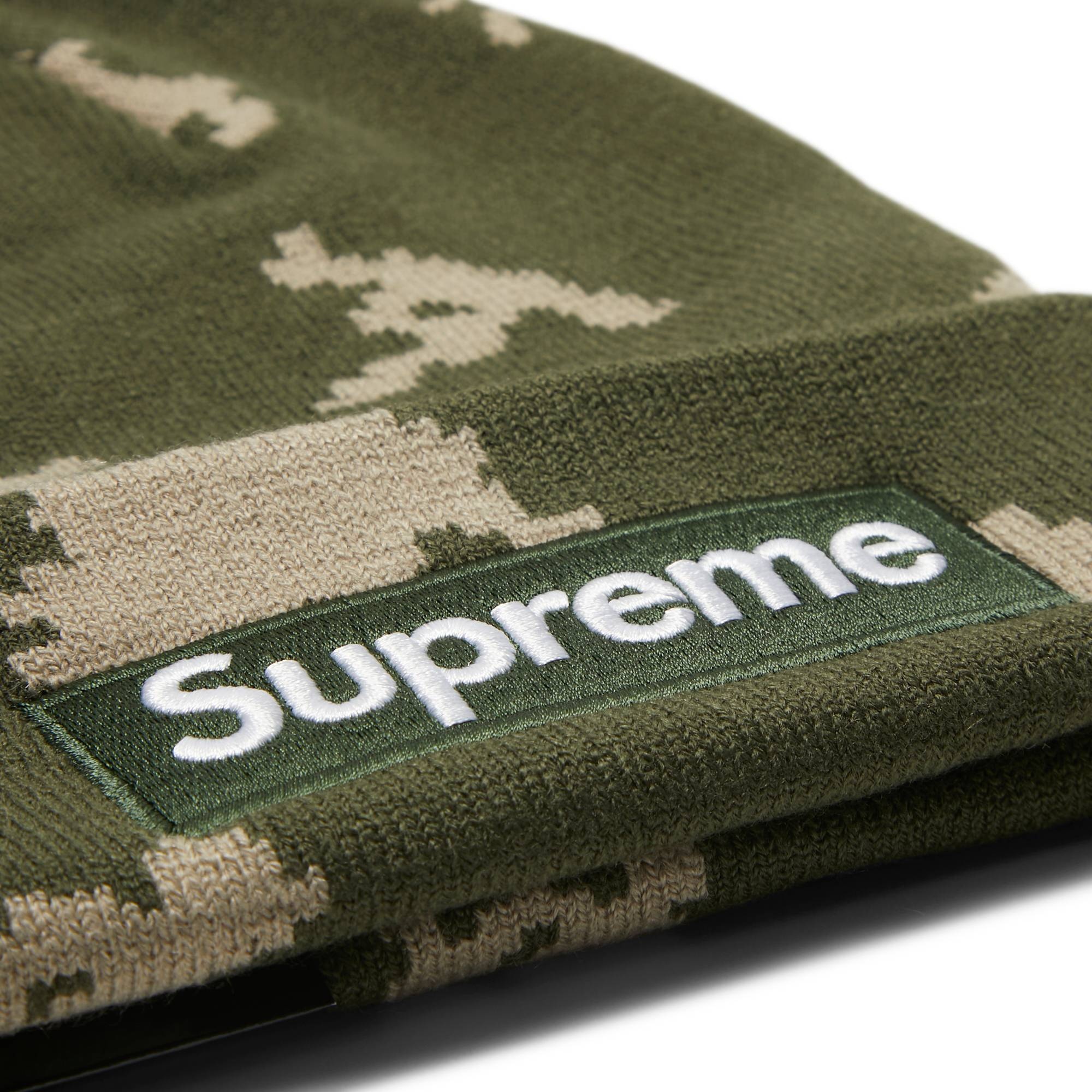 Supreme x New Era Box Logo Beanie 'Olive Russian Camo' - 3