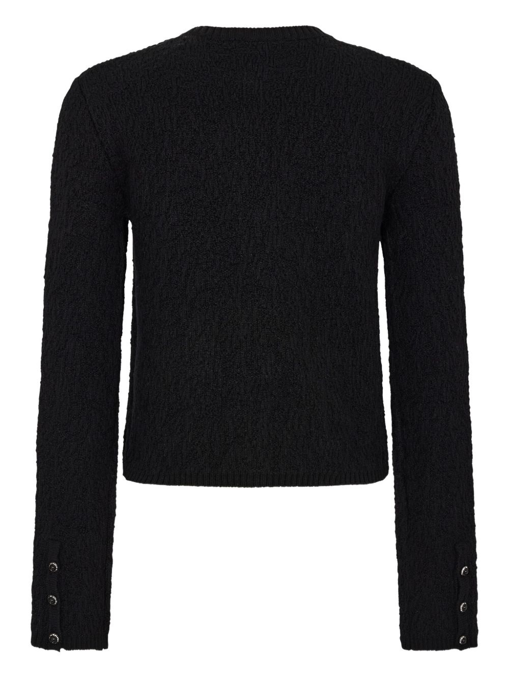 textured button-up cardigan - 5