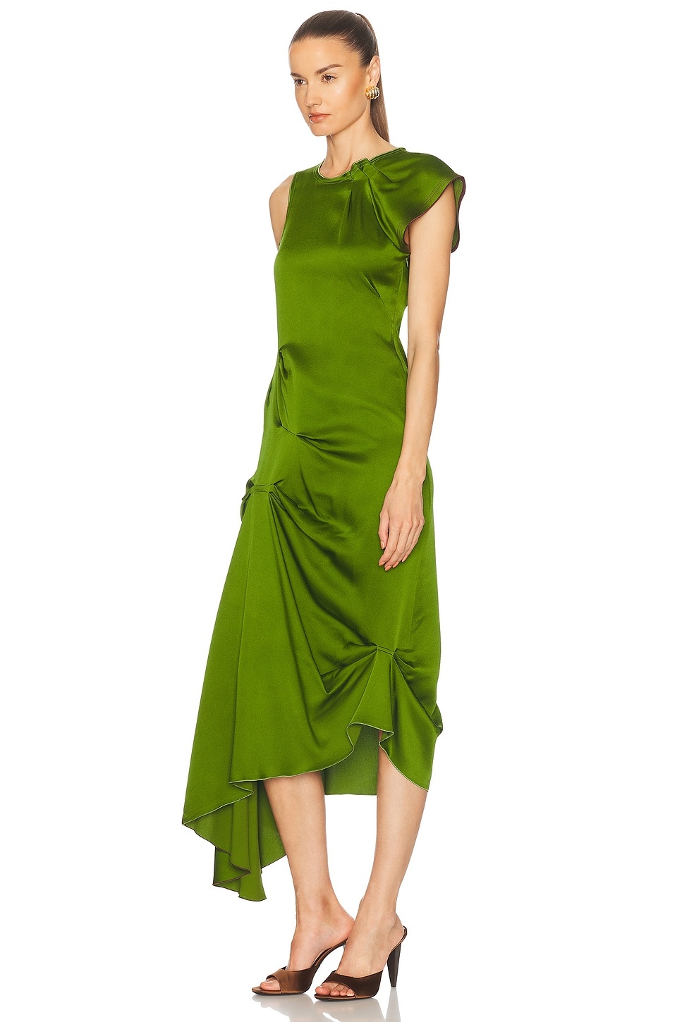 Draped Midi Dress - 3