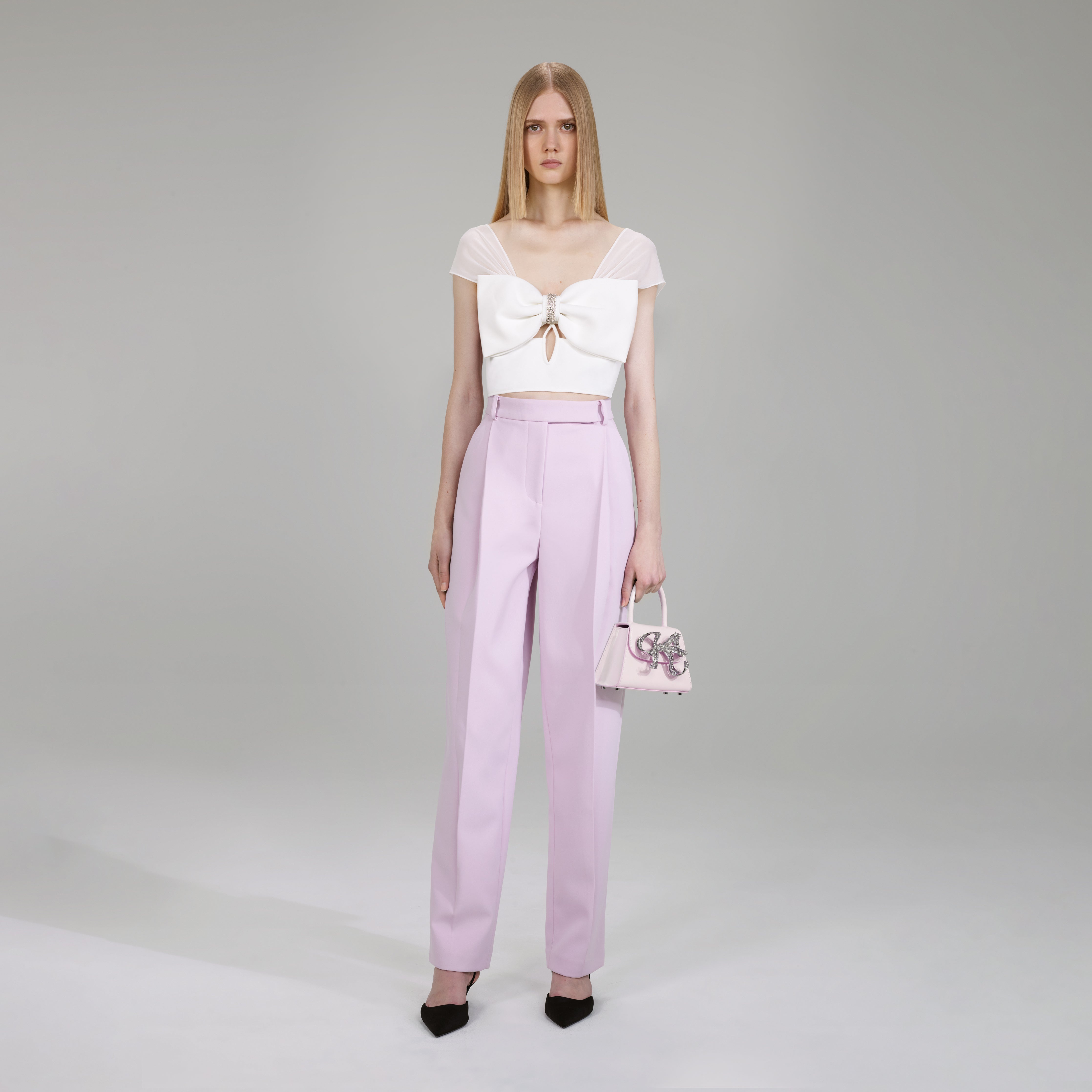 Pink Crepe Trousers - 1
