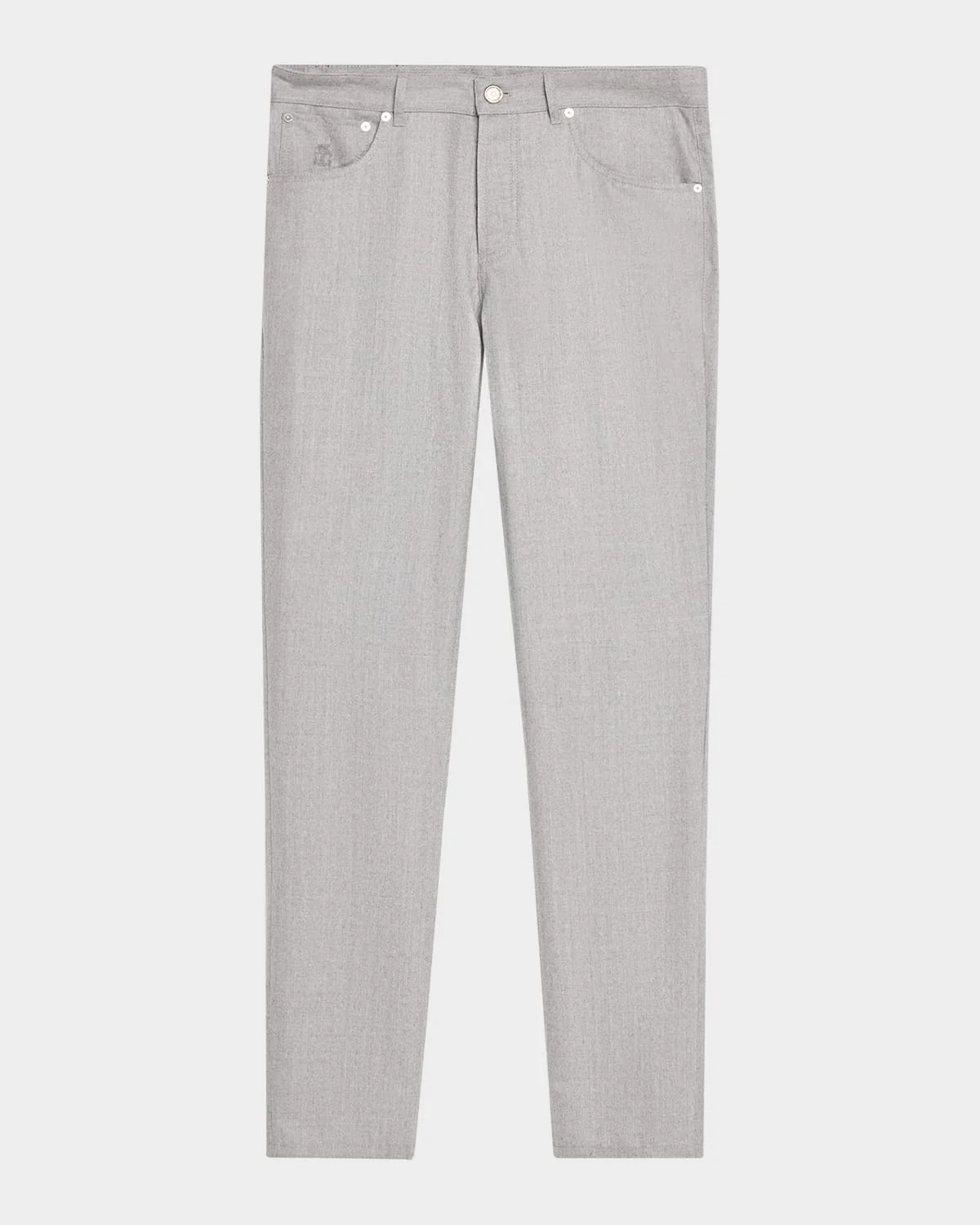 Men's Flannel Tapered Leg Five-Pocket Pants - 1