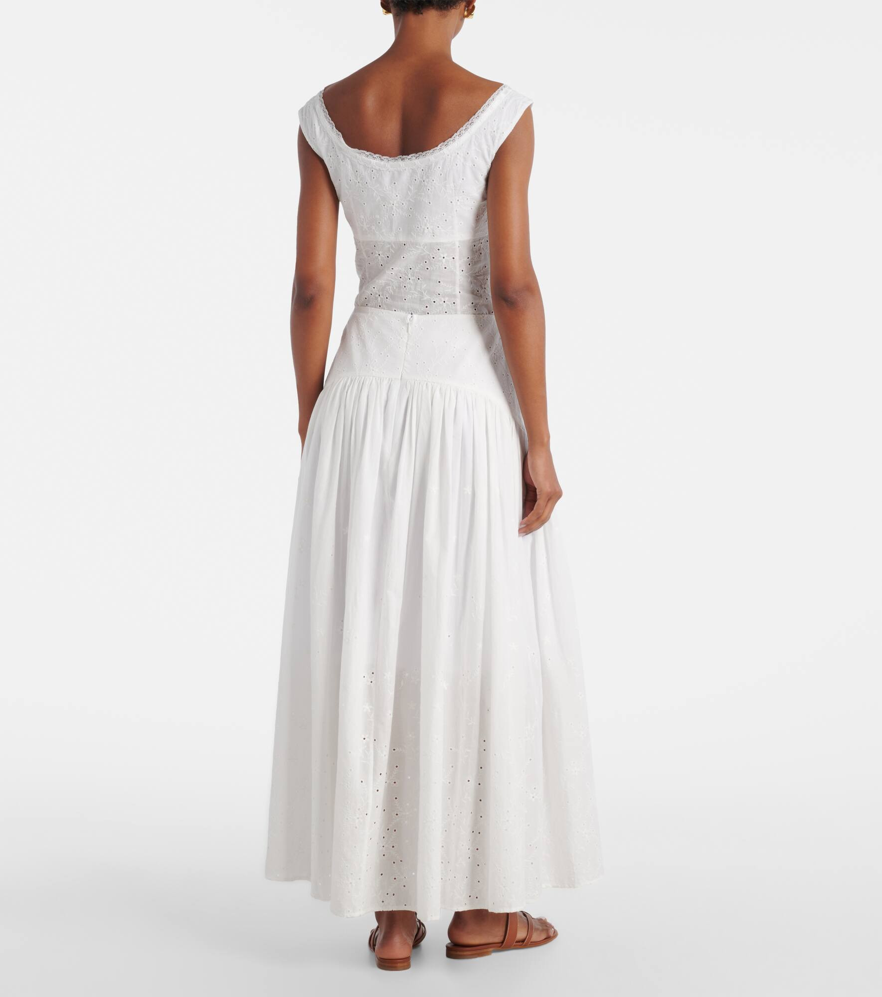 Procida pleated cotton maxi skirt - 3