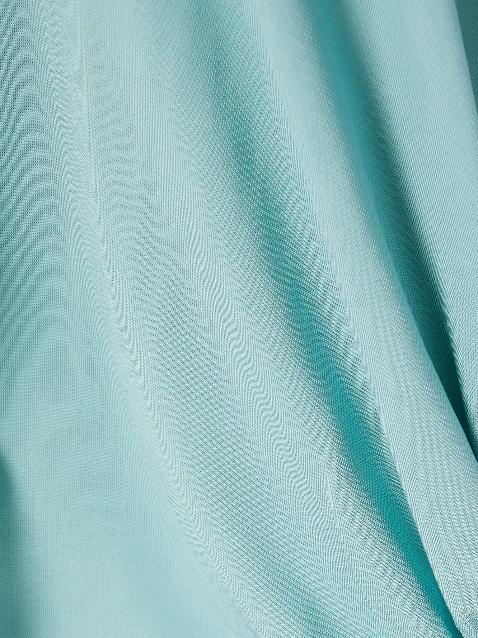 Ruched stretch-jersey T-shirt Turquoise - 4