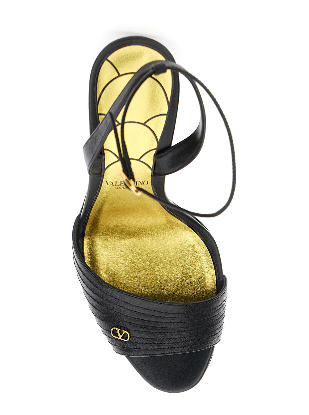 Valentino Garavani Women 'Ladycrush' Black Pumps With Vlogo On The Front And Ankle Closure In Leathe - 4