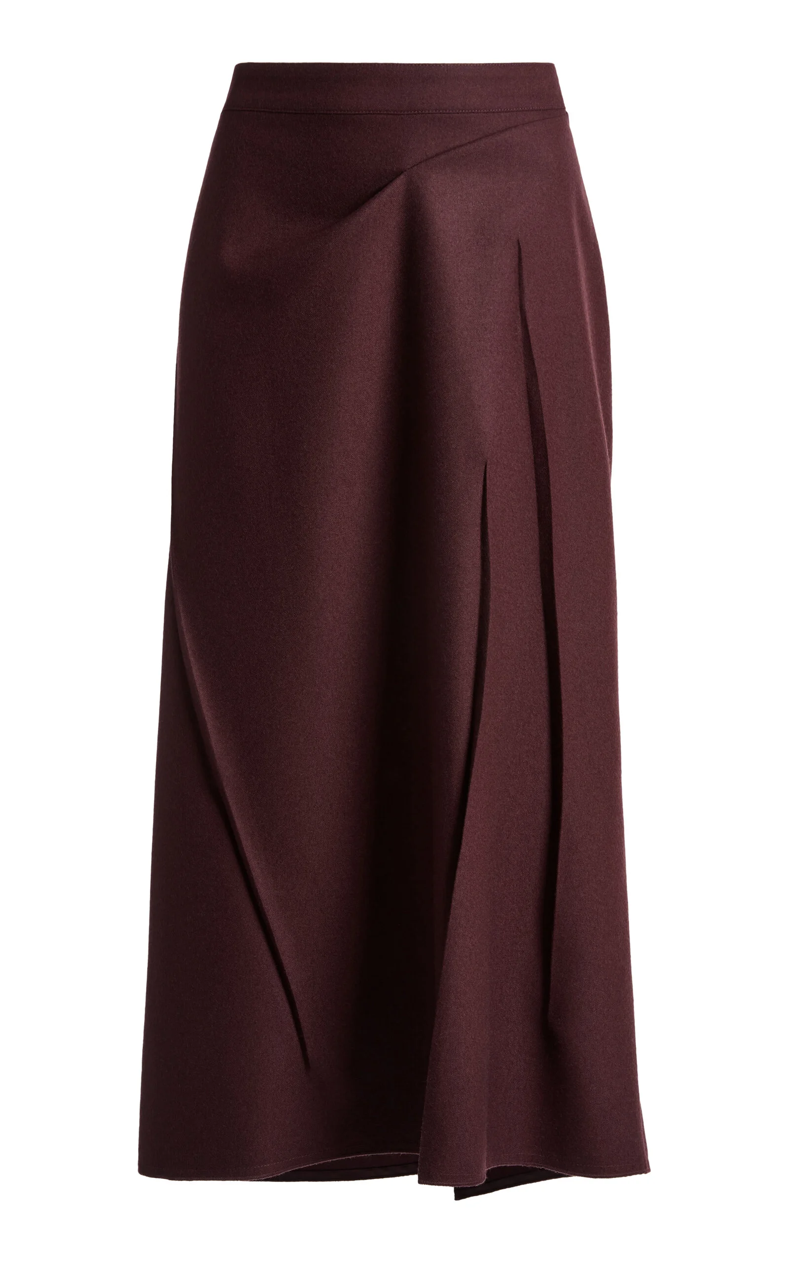 Tailored Wool Midi Skirt purple - 1