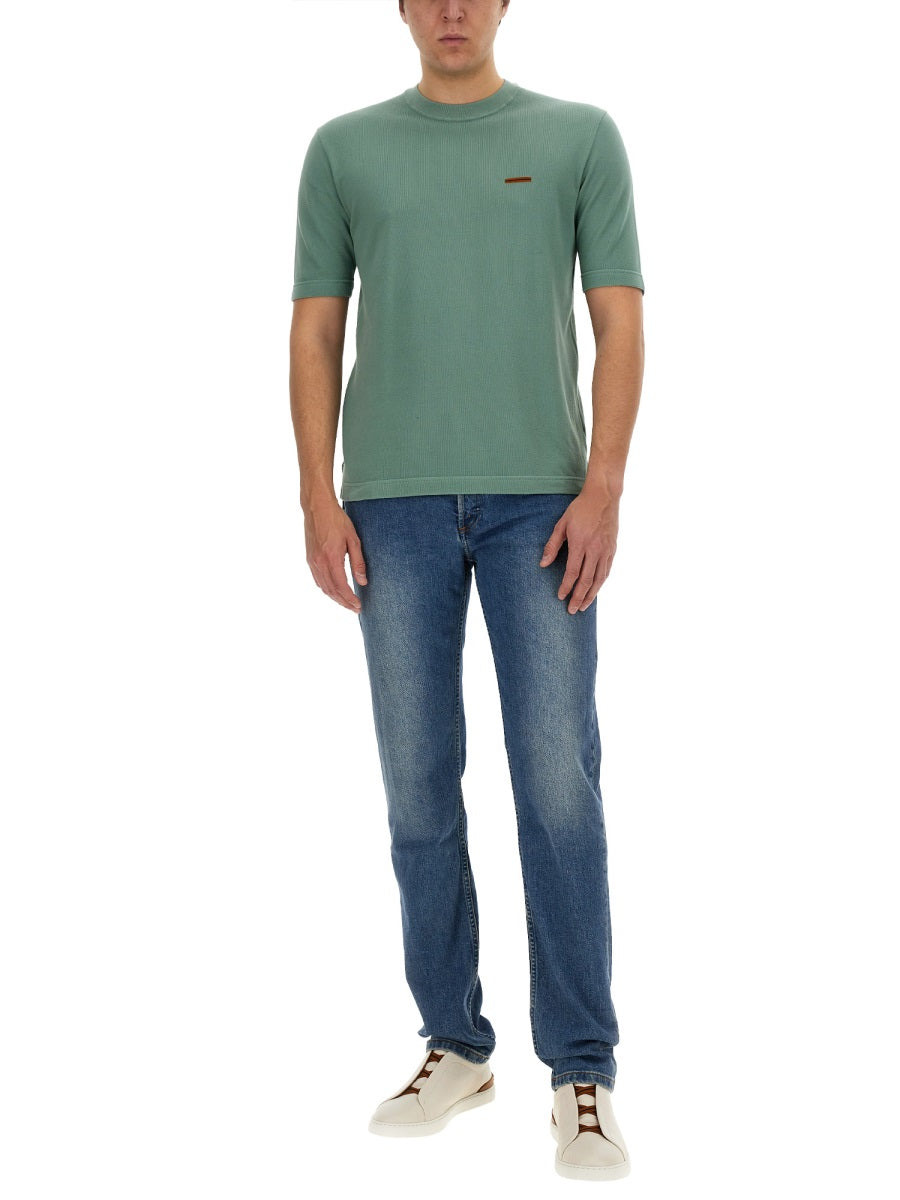 Zegna Men T-Shirt With Logo - 2