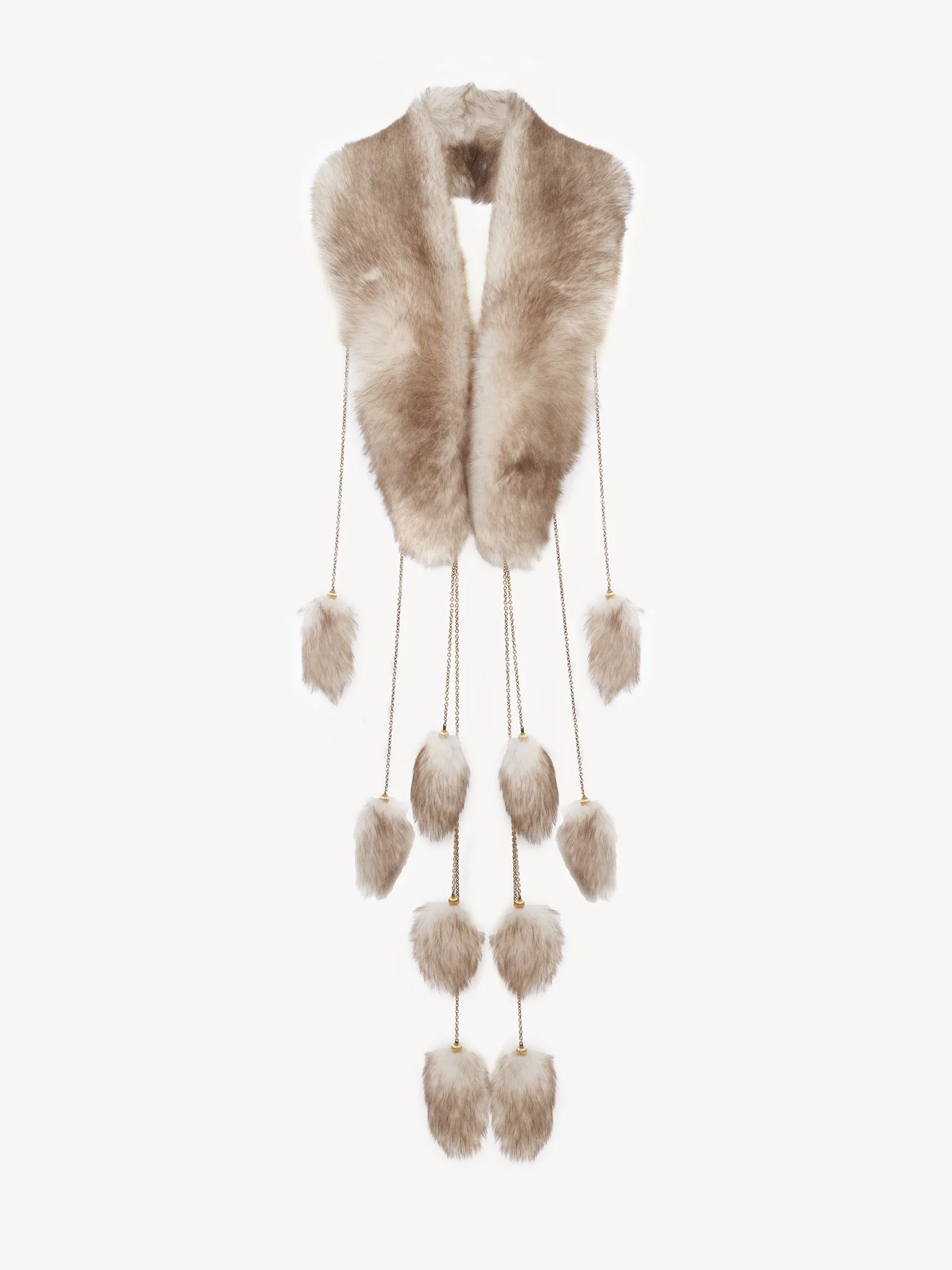 THE TREASURE TAILS SCARF IN SHEARLING - 1