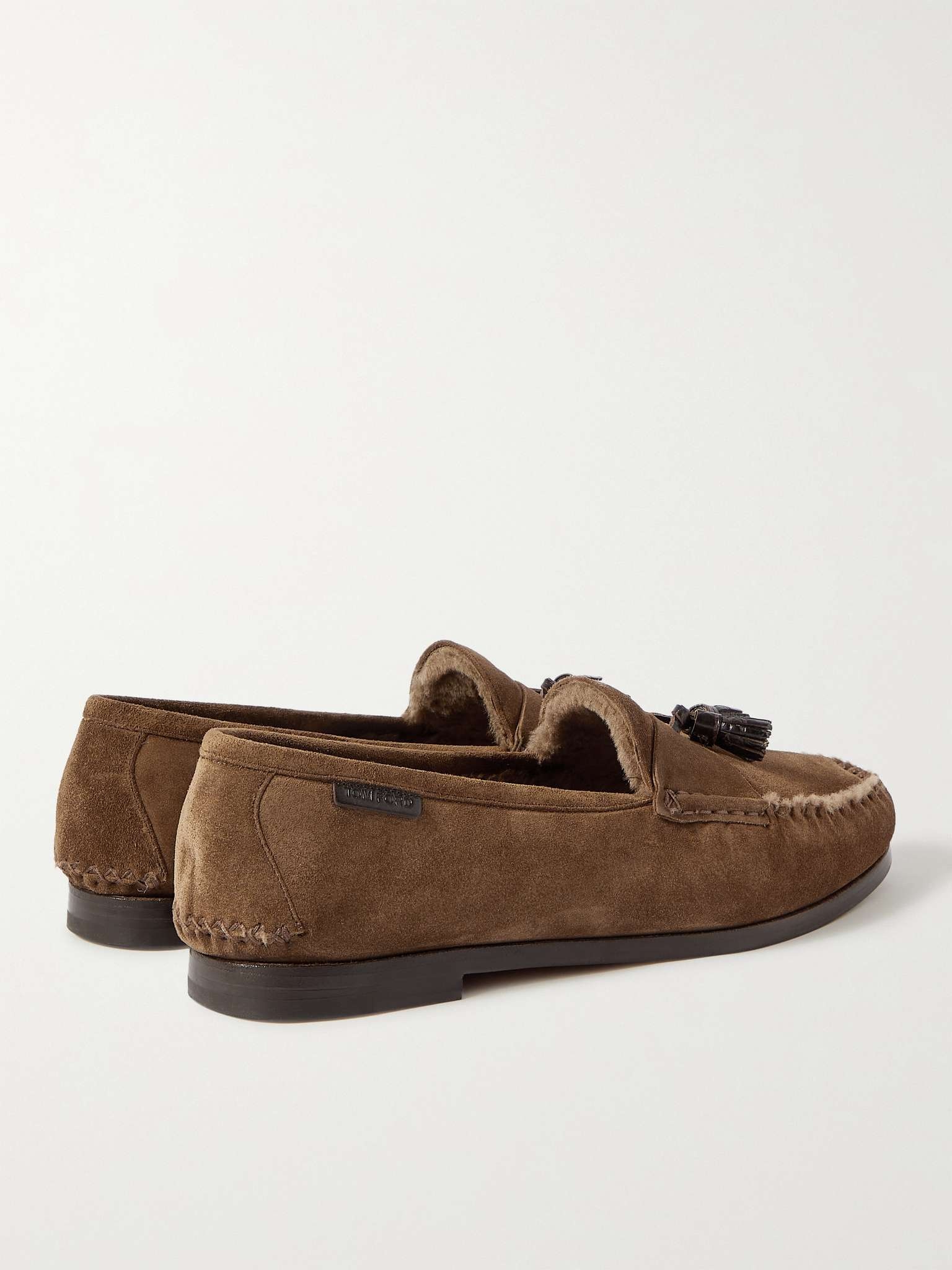 Berwick Shearling-Lined Tasselled Suede Loafers - 5