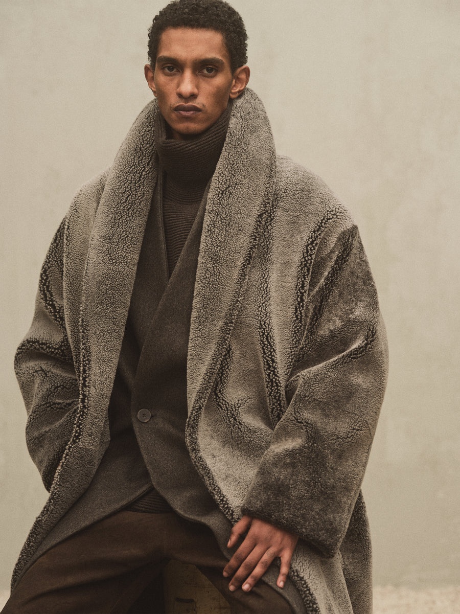 Sherpa Shawl Collar Jacket - 2