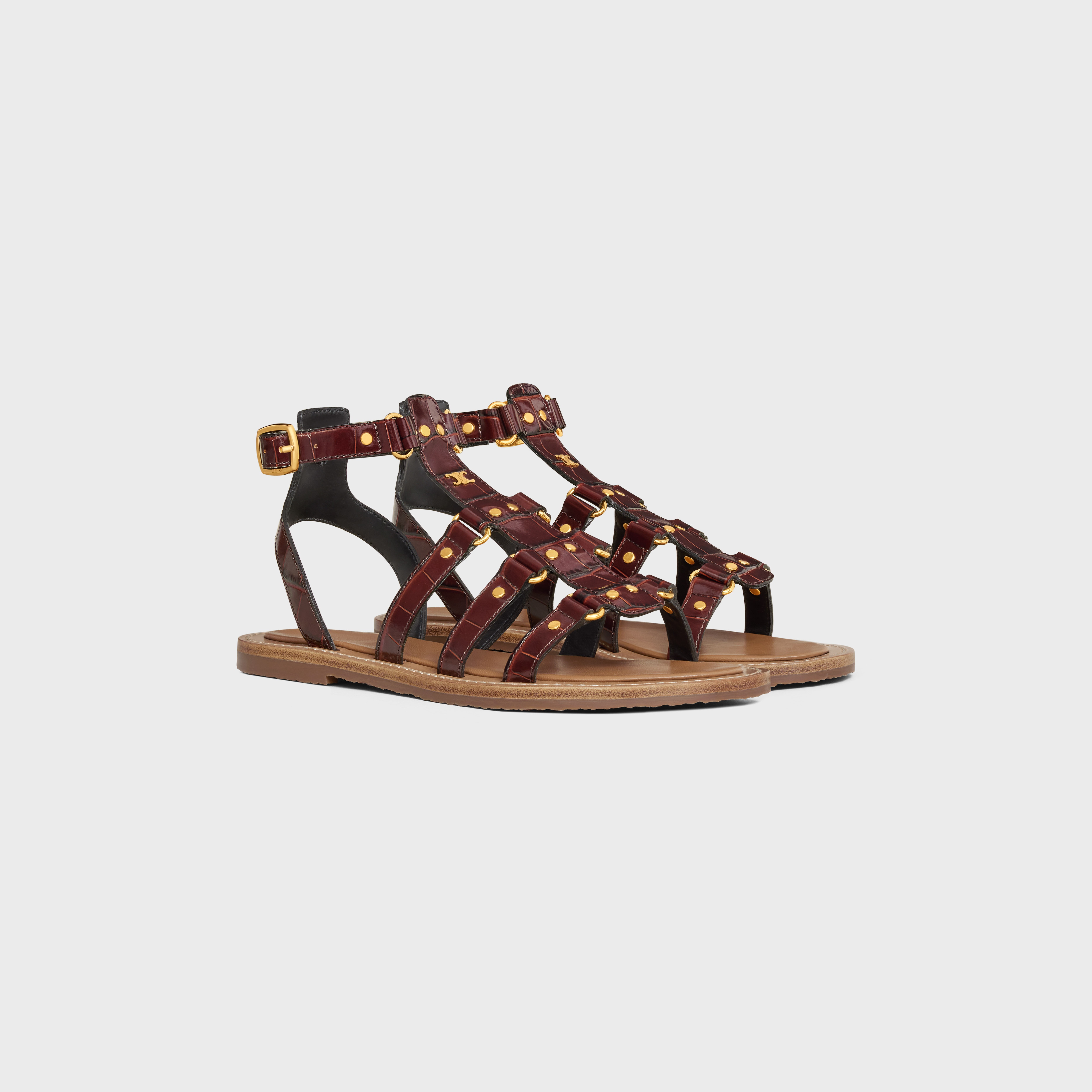 CELINE LYMPIA GLADIATOR SANDAL in CROCODILE STAMPED CALFSKIN - 2