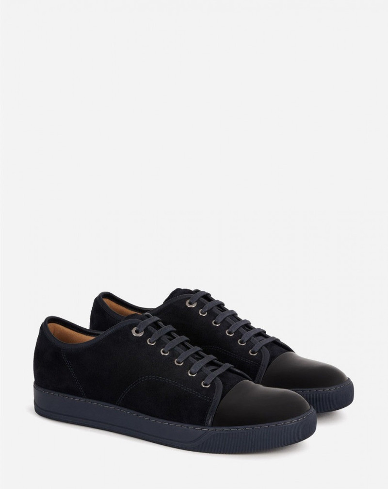 Lanvin DBB1 SUEDE AND PATENT LEATHER SNEAKERS outlook