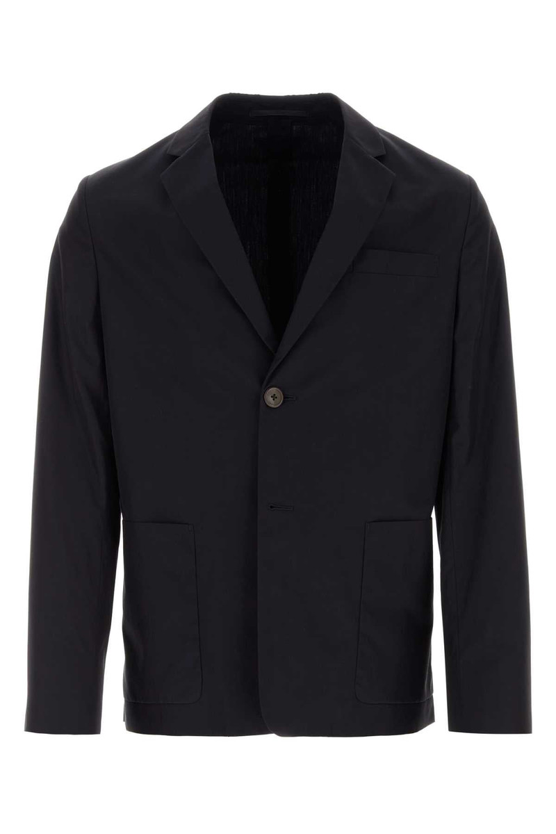 Prada Men Midnight Blue Cotton Blazer - 1
