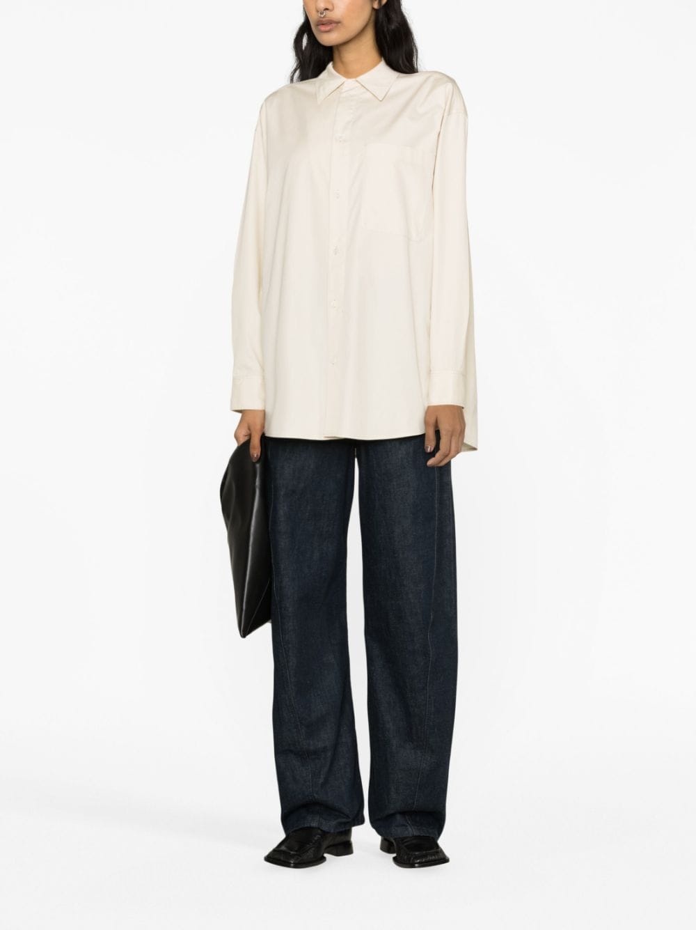 layered cotton shirt - 2