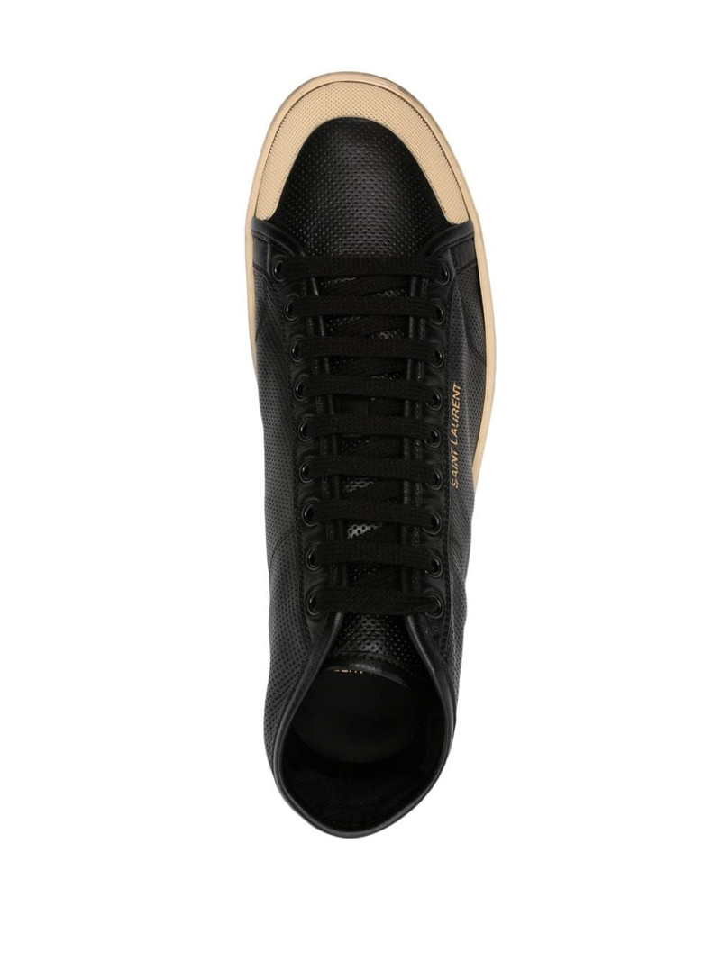 leather mid-top sneakers 4