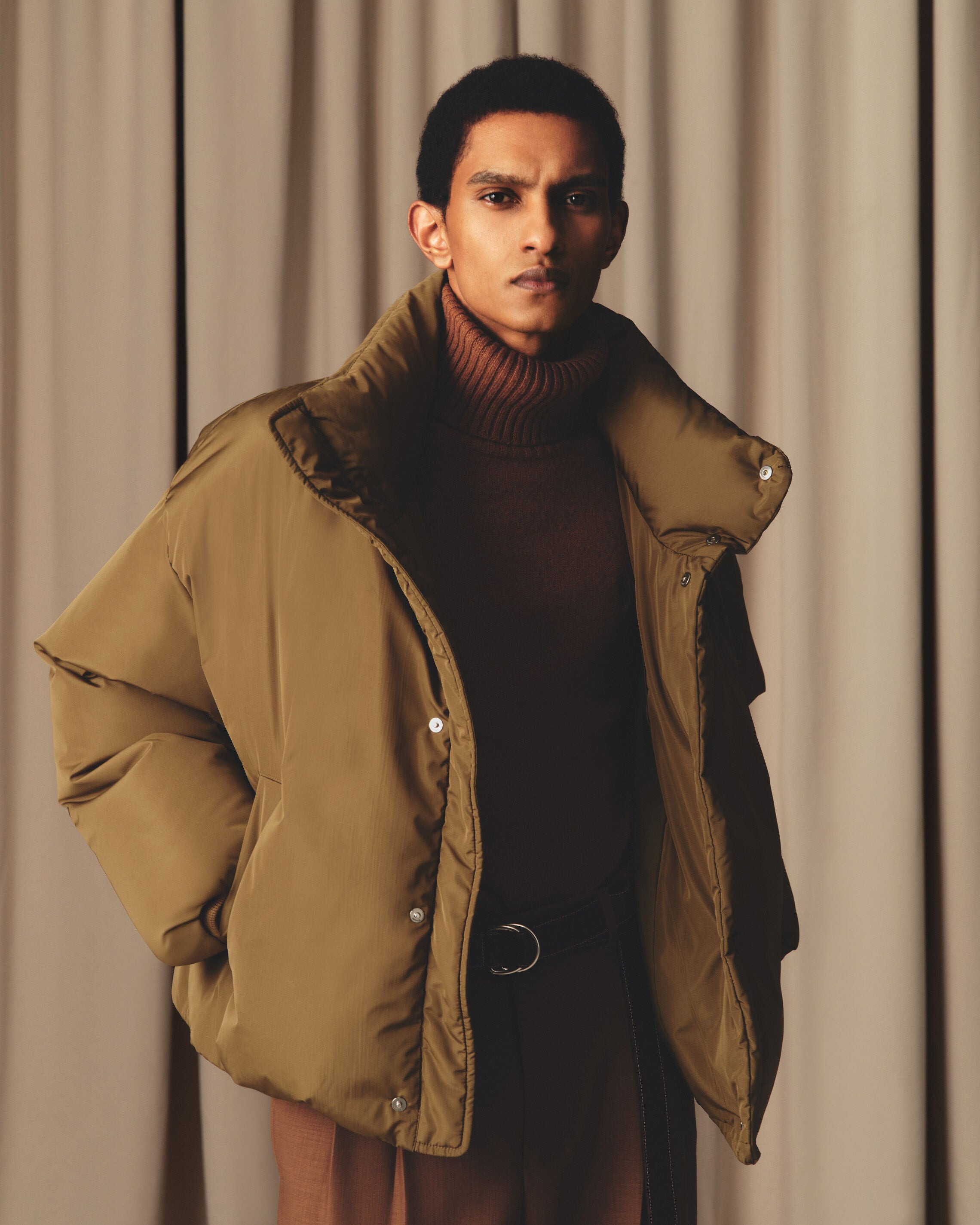 GREEN TAFFETAS AMI DE COEUR DOWN JACKET - 7