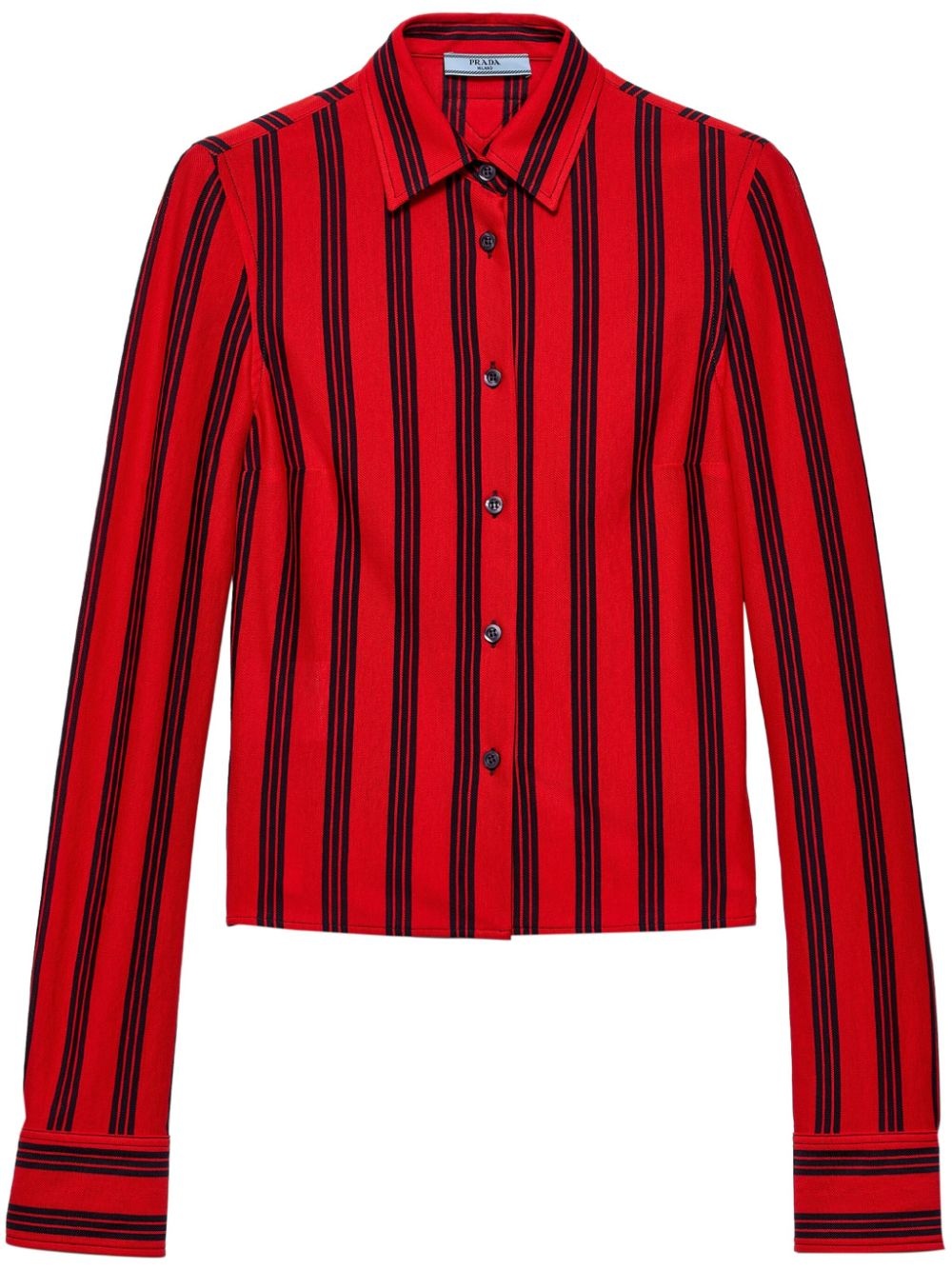 striped piqué shirt - 1