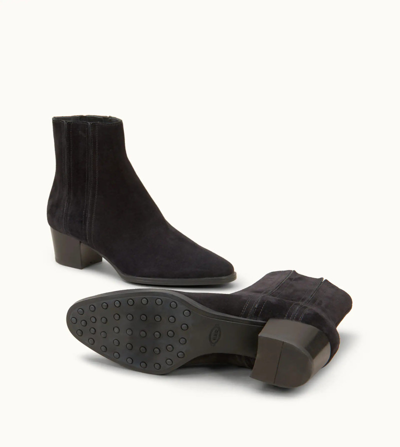 ANKLE BOOTS IN SUEDE - BLACK 5