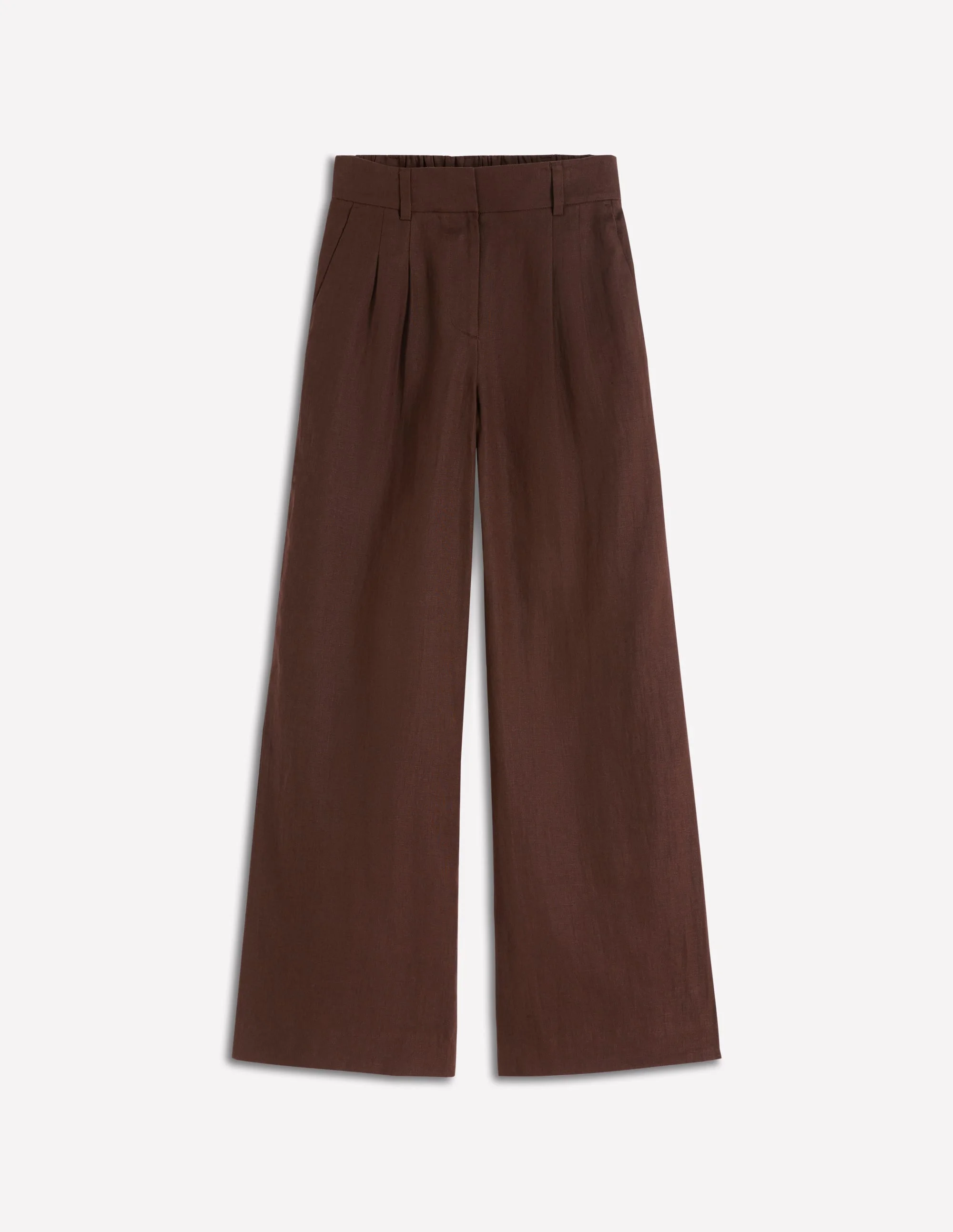 Kensington Linen Pants-Bitter Chocolate - 1
