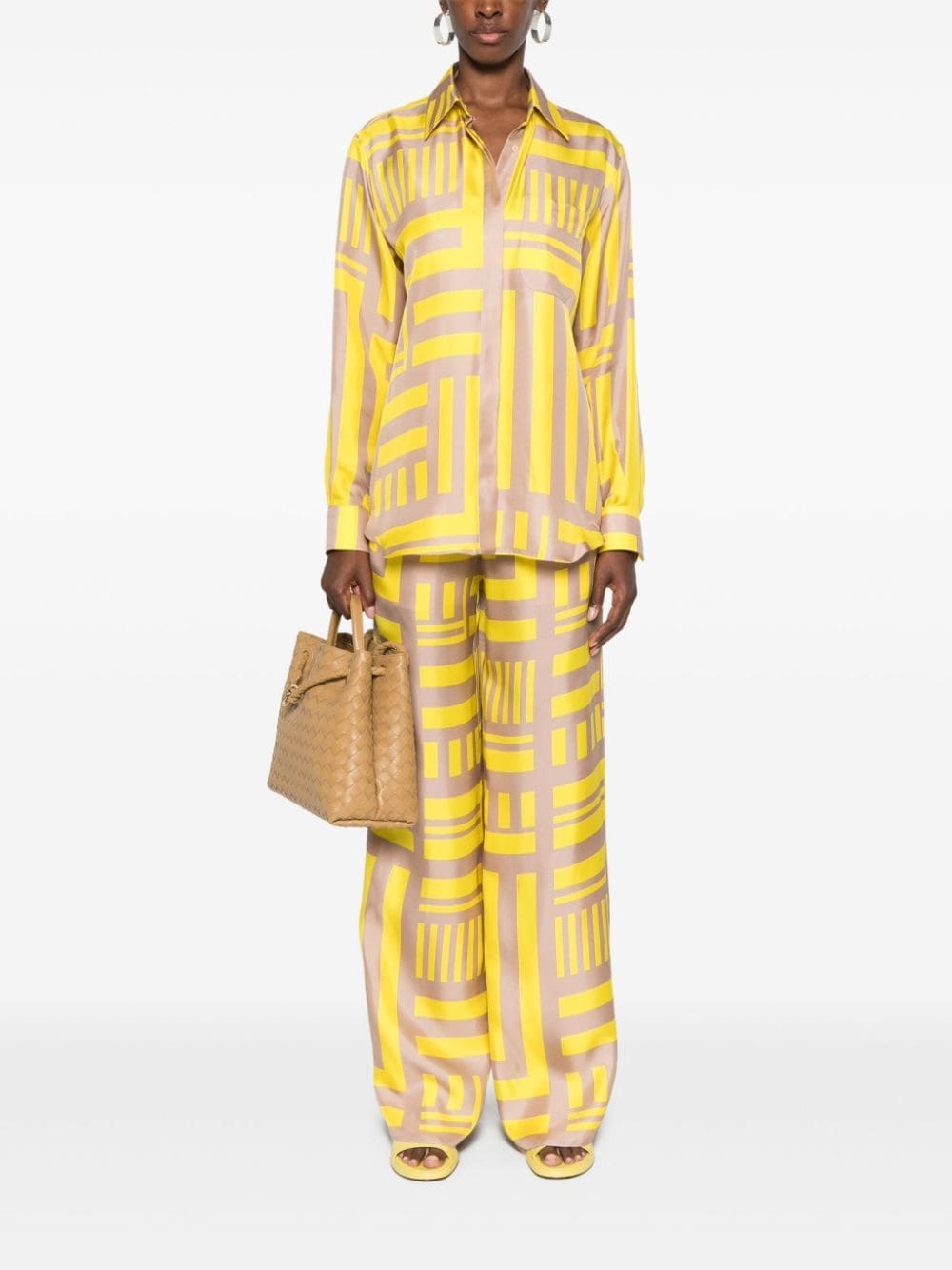 FF Labyrinth-print silk trousers - 2
