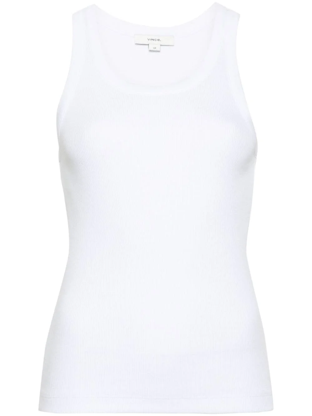 scoop-neck ribbed tank top - 1