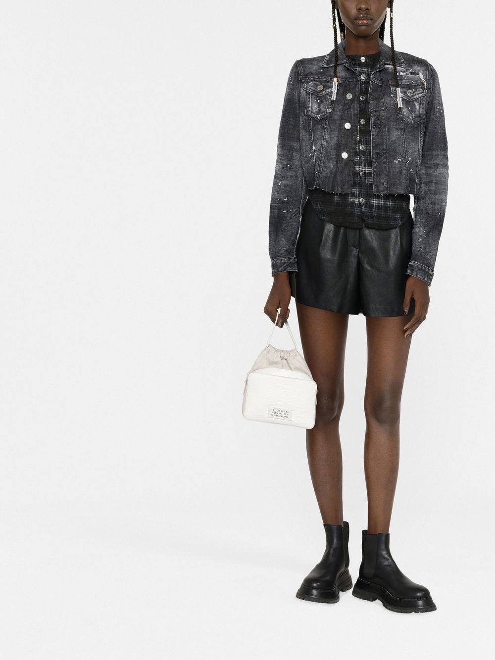 distressed-effect denim jacket - 2
