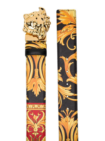 VERSACE Baroque-print Medusa-buckle belt outlook