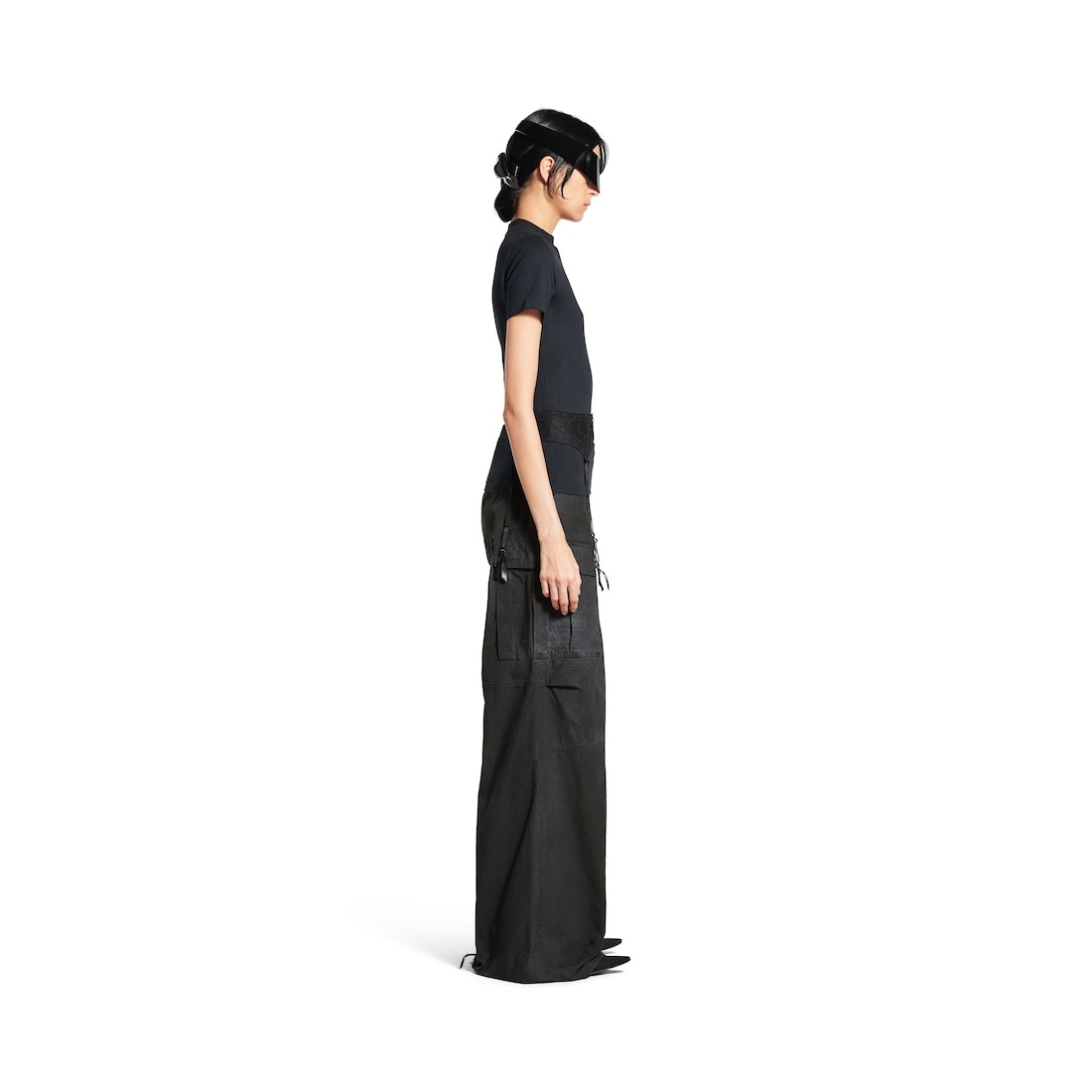Women's Lingerie T-shirt in Faded Black - 3