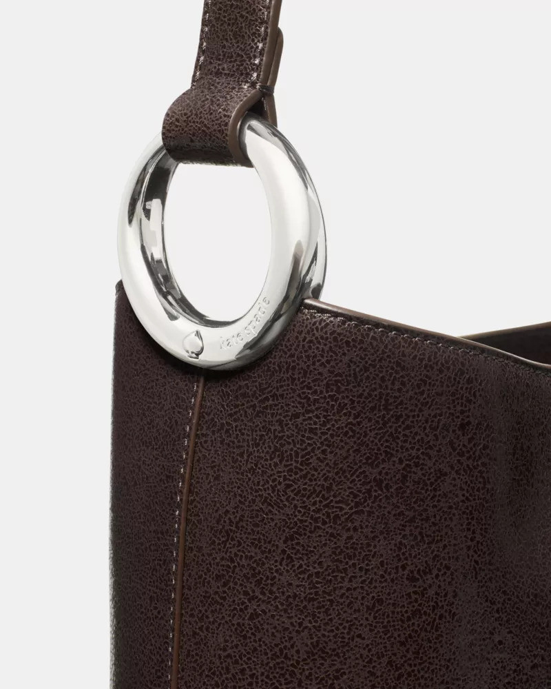 Halo Glazed Leather Bucket Bag 6