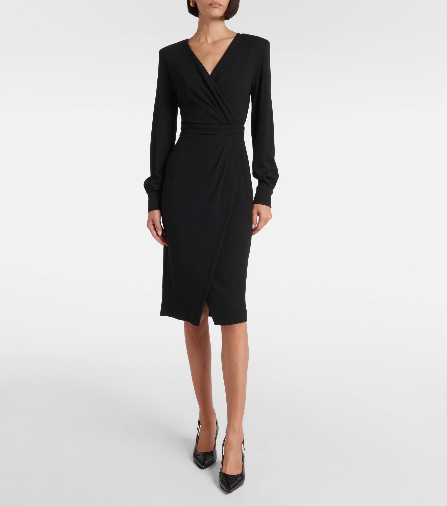 Virtus gathered jersey midi dress - 6