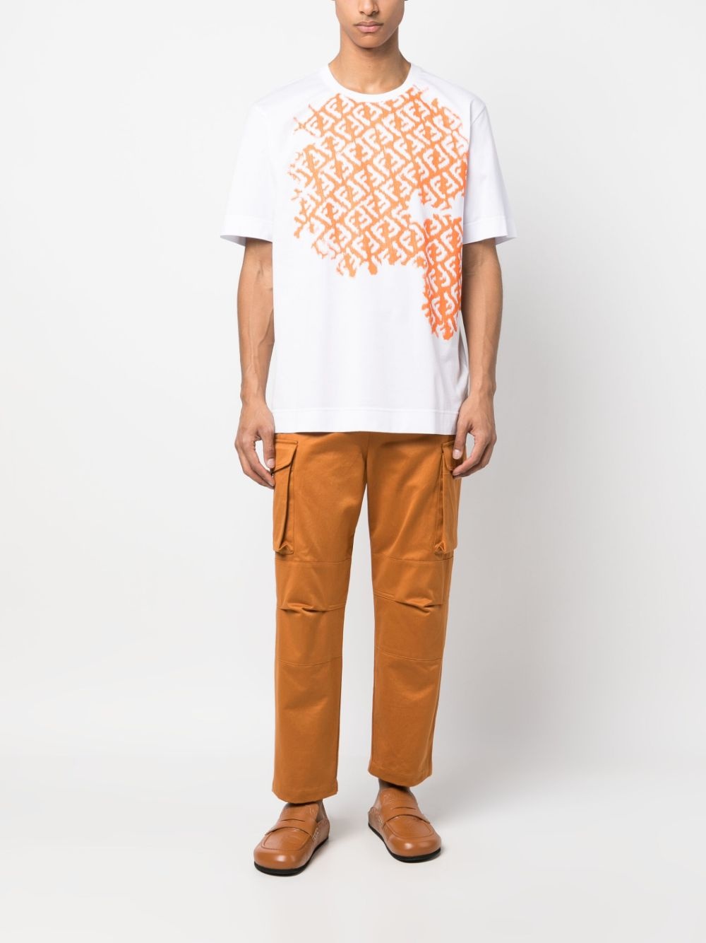 monogram-print crew-neck oversized T-shirt - 2