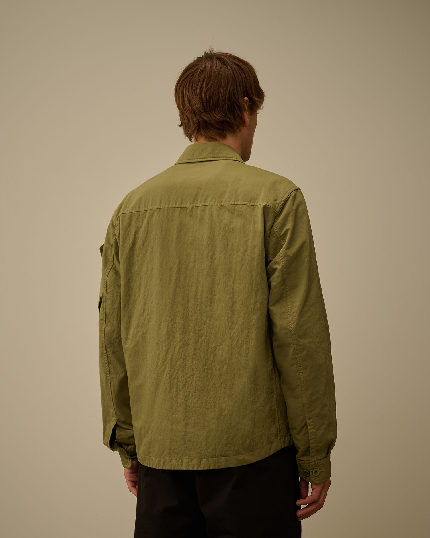 Diagonal Flatt Nylon Zipped Overshirt - 4