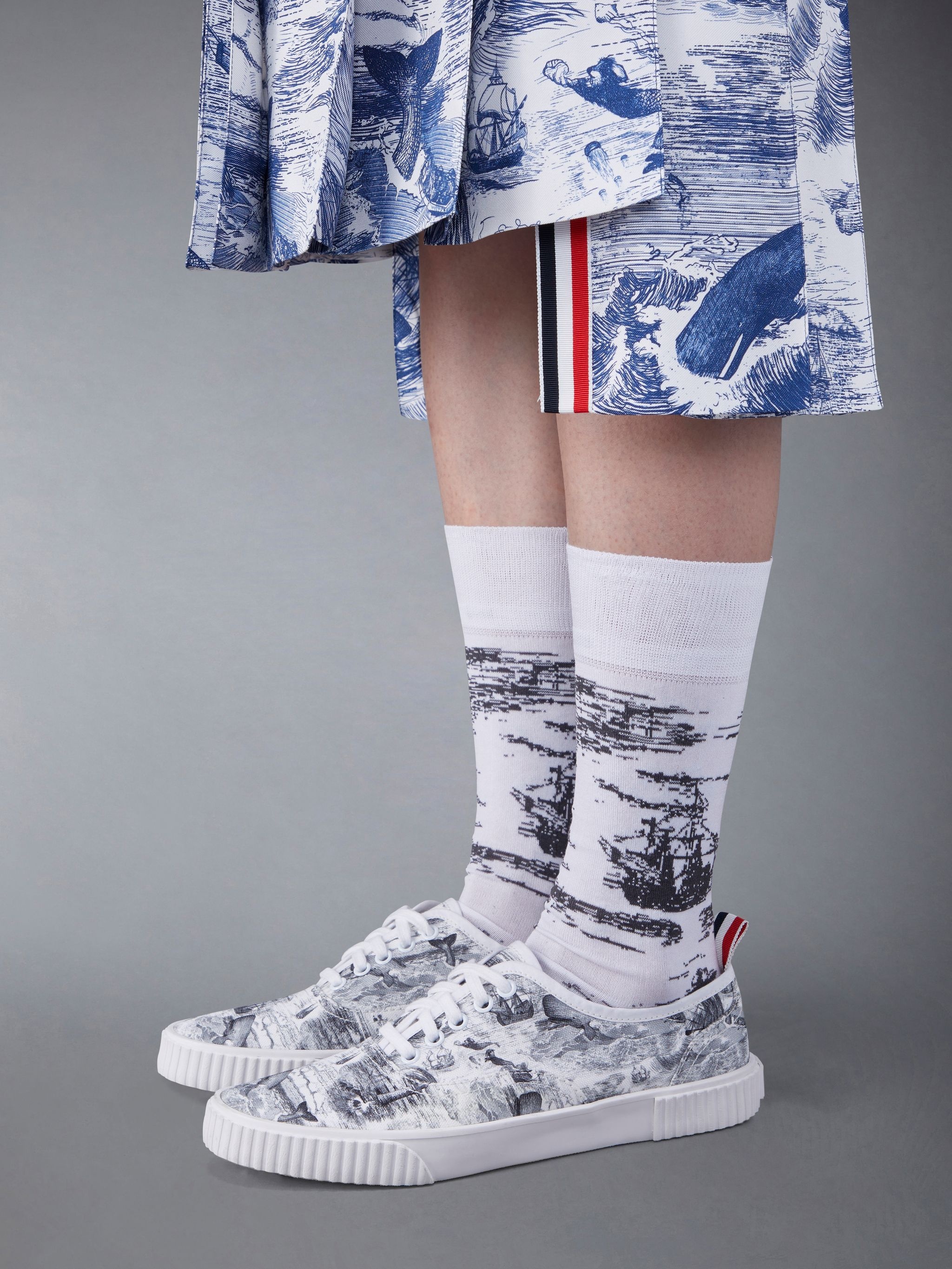 Nautical Toile Canvas Heritage Sneaker - 2