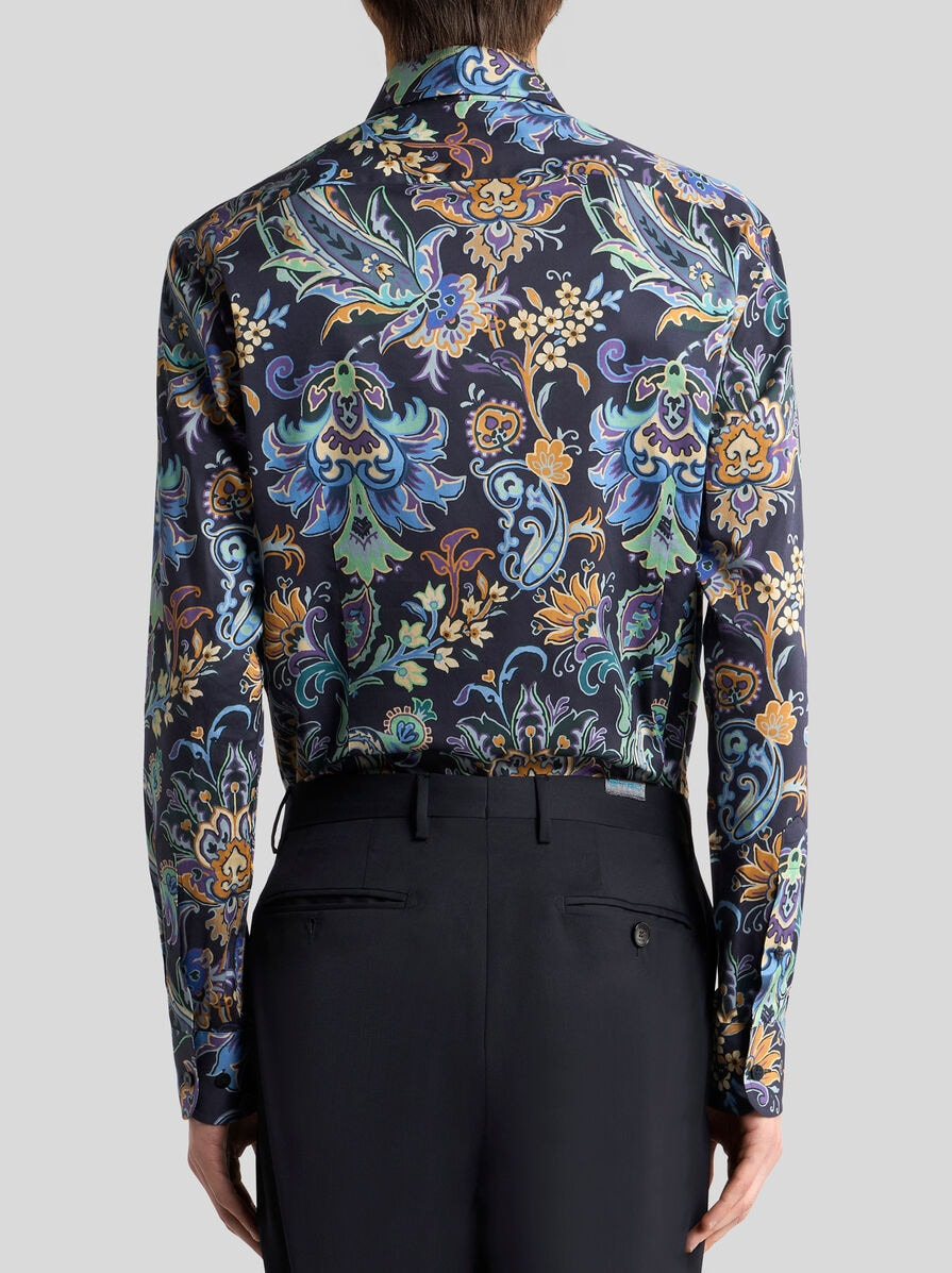 COTTON SHIRT WITH ALL-OVER FLORAL PRINT - 5
