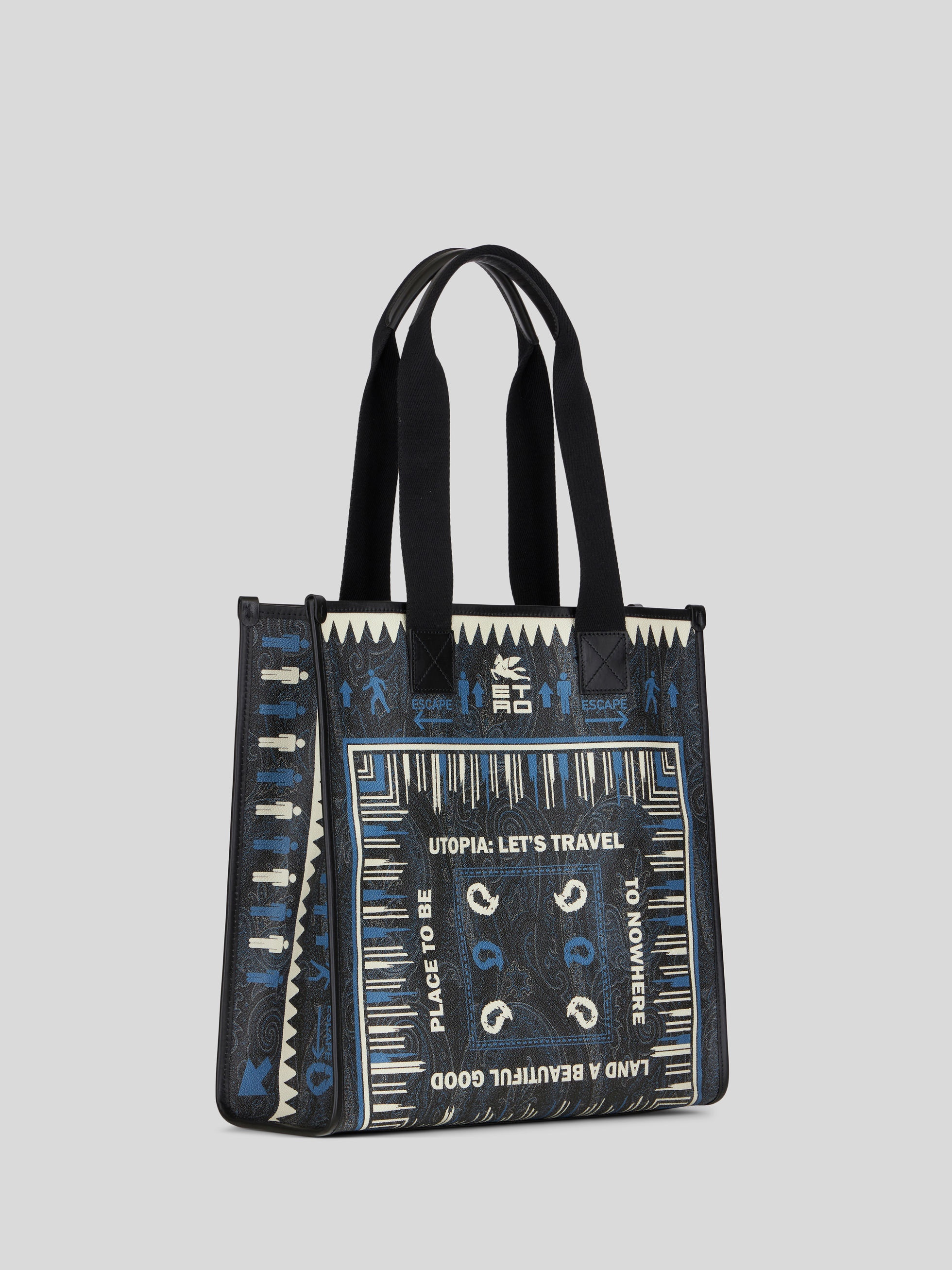 BANDANA PRINT PAISLEY SHOPPING BAG - 5