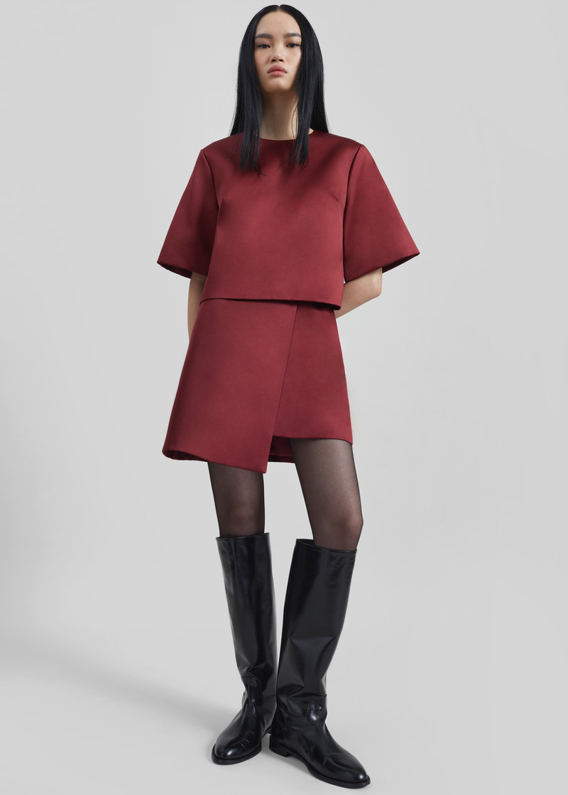 By Malene Birger Raye Mini Skirt - Cabernet 5