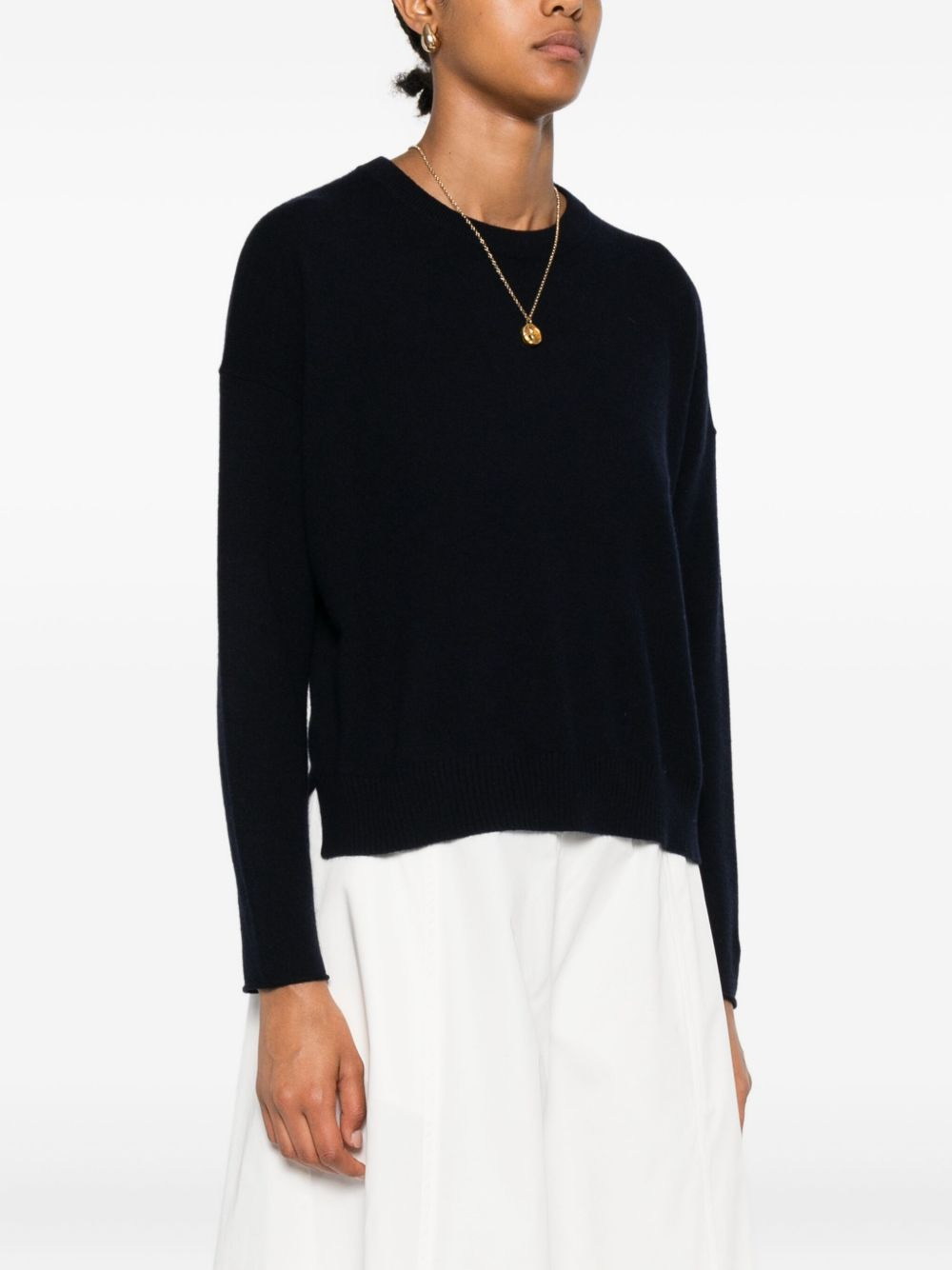 round-neck cashmere sweater - 3