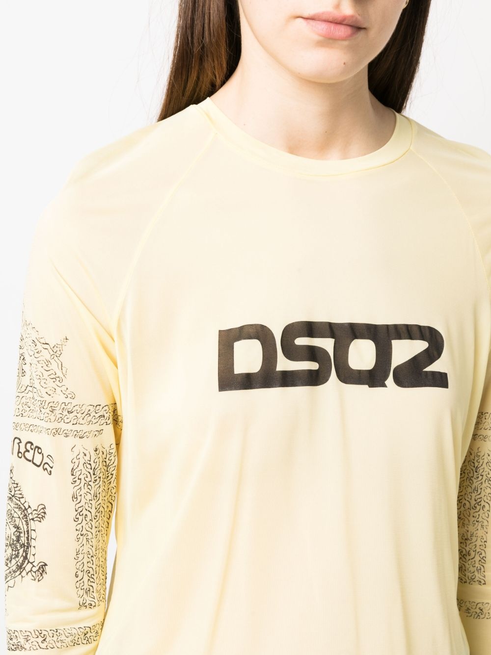 logo-print long-sleeve top - 5