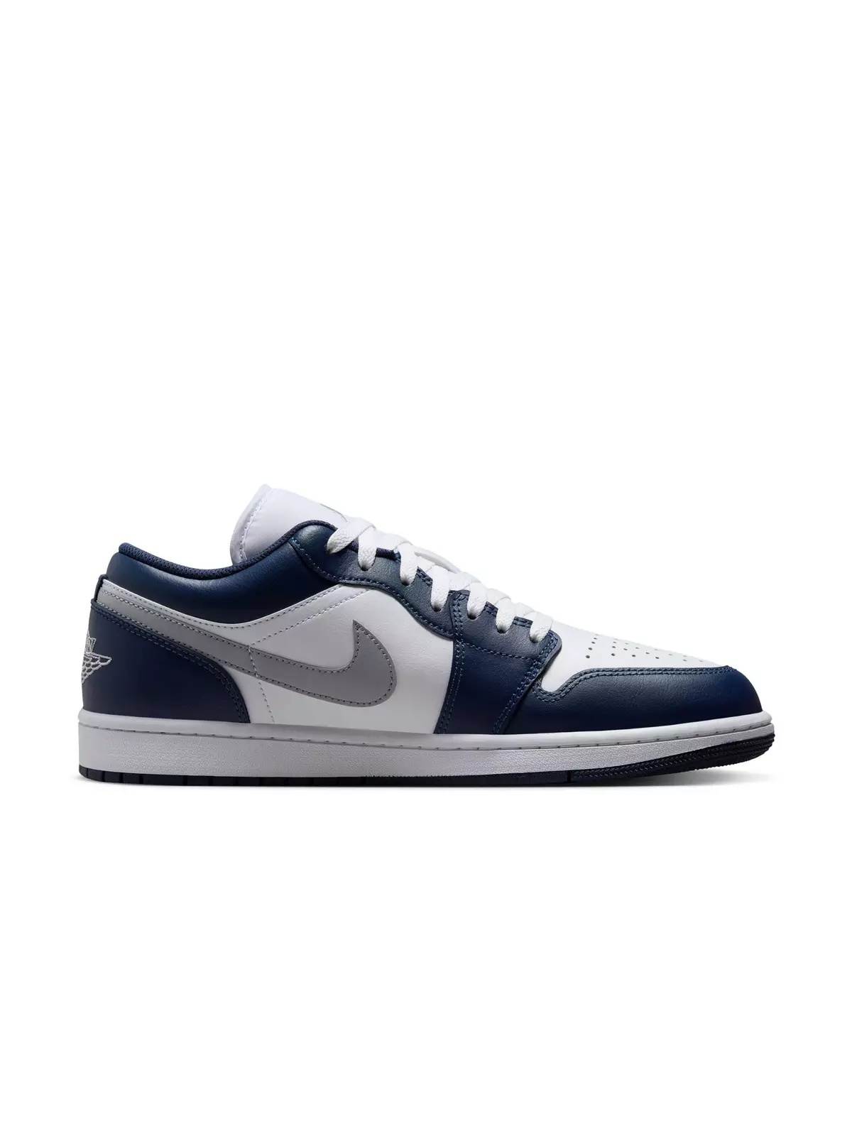 1 Low "White/Wolf Grey/Midnight Navy" Men's Shoe - 2