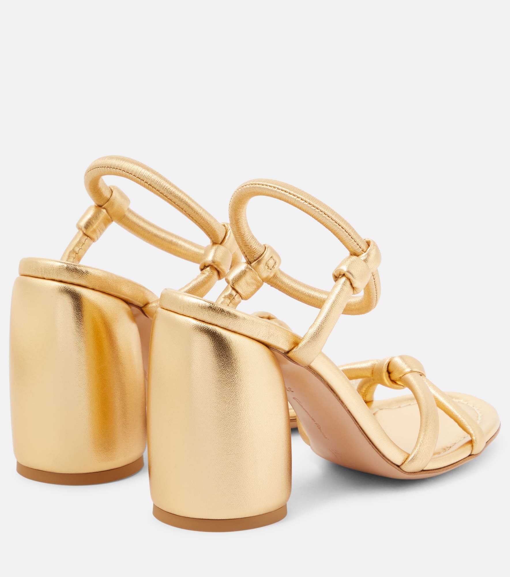 Cassis metallic leather sandals - 3