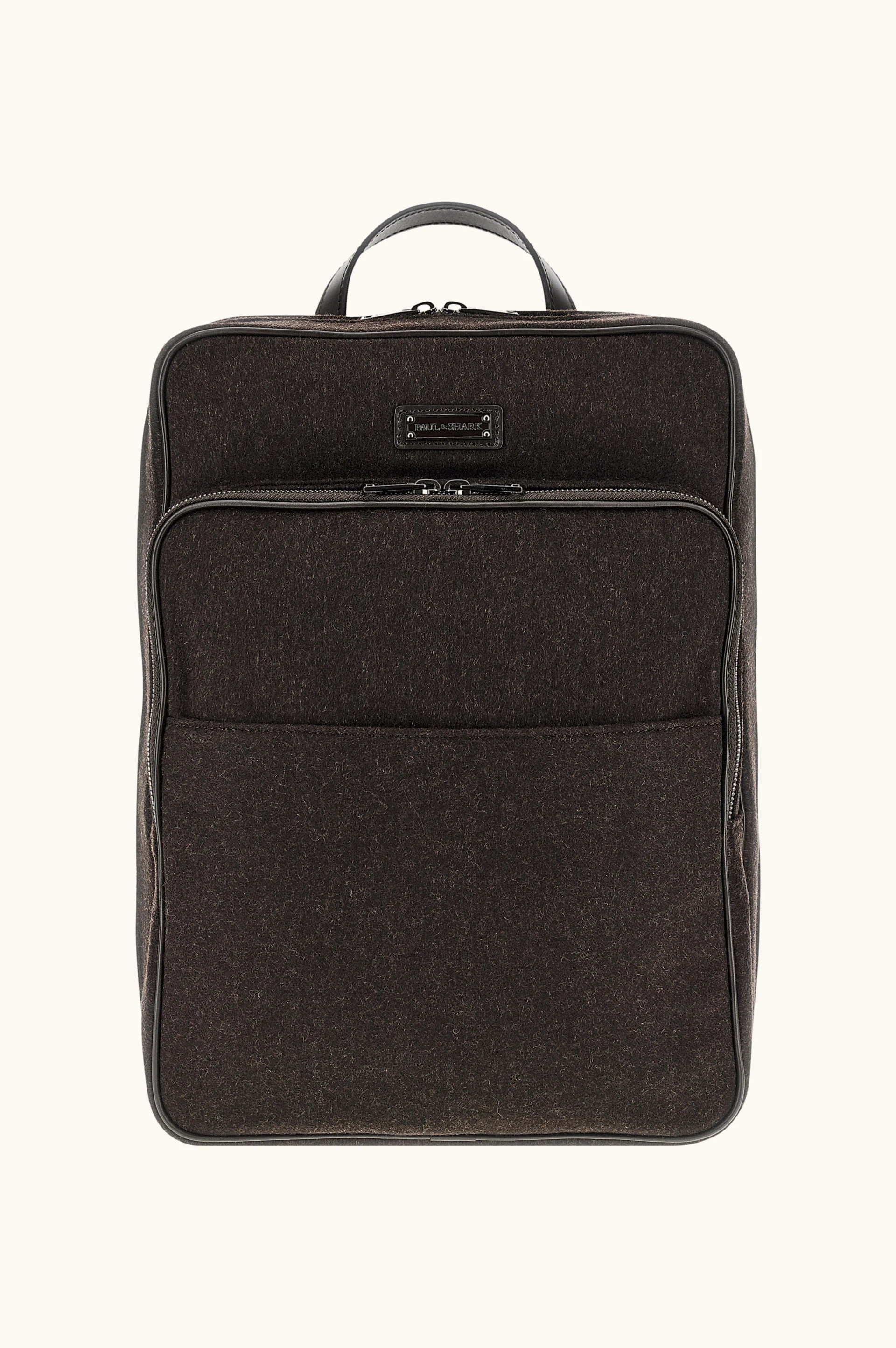 CASHMERE BACKPACK WITH LEATHER TRIMS - 1