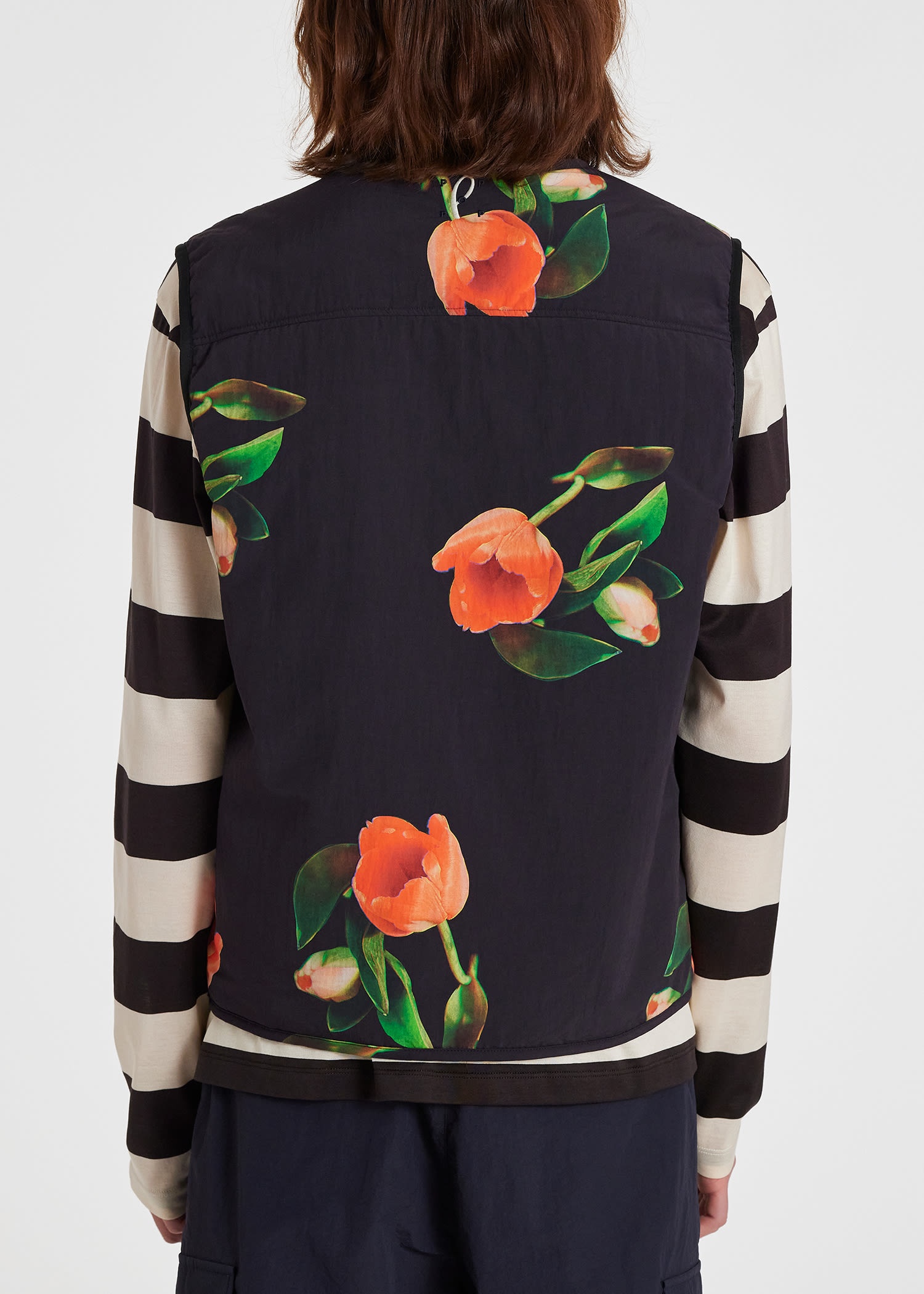 'Tulip' Print Reversible Gilet - 7