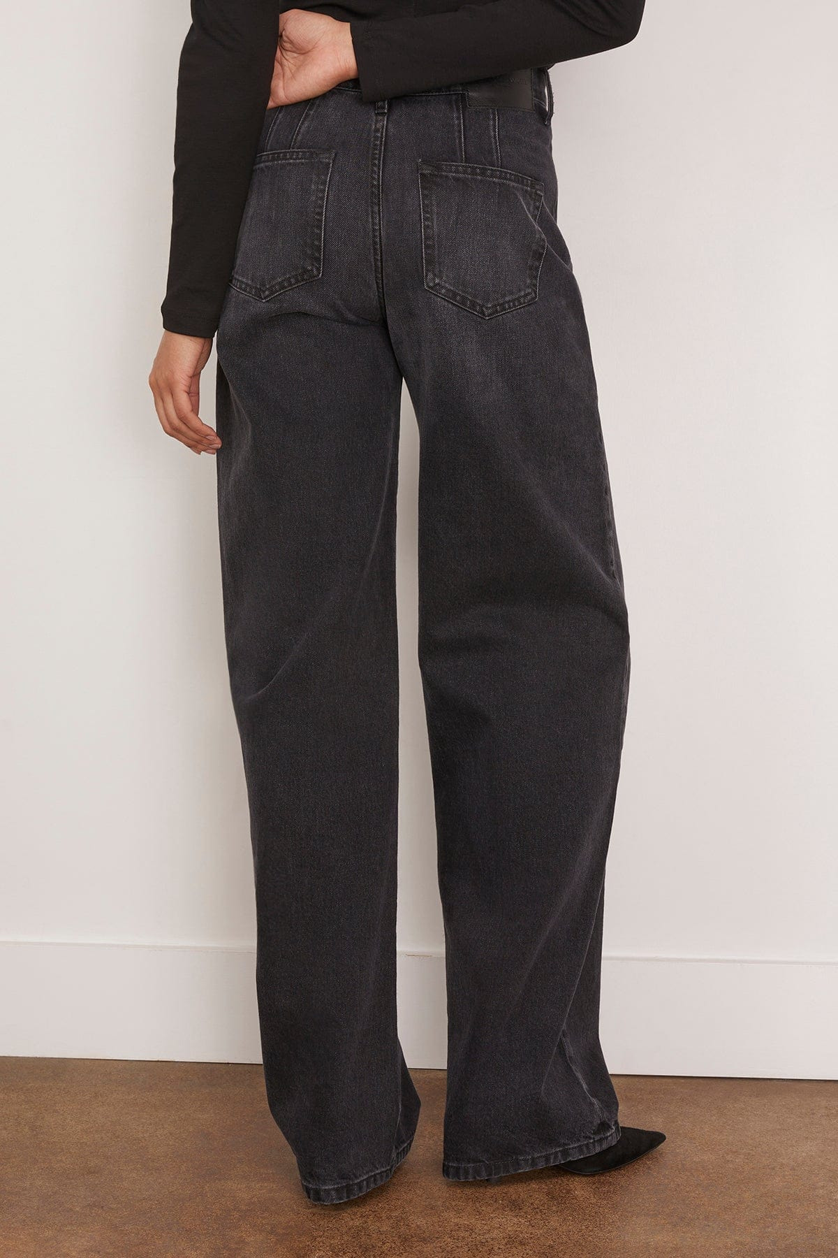 The Callan Wide Leg Pant in Vintage Black - 4